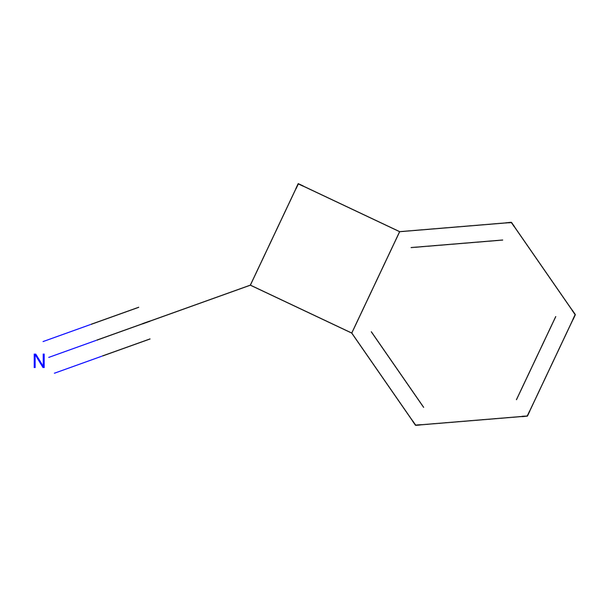 1-Benzocyclobutenecarbonitrile molecular structure, CAS 6809-91-2