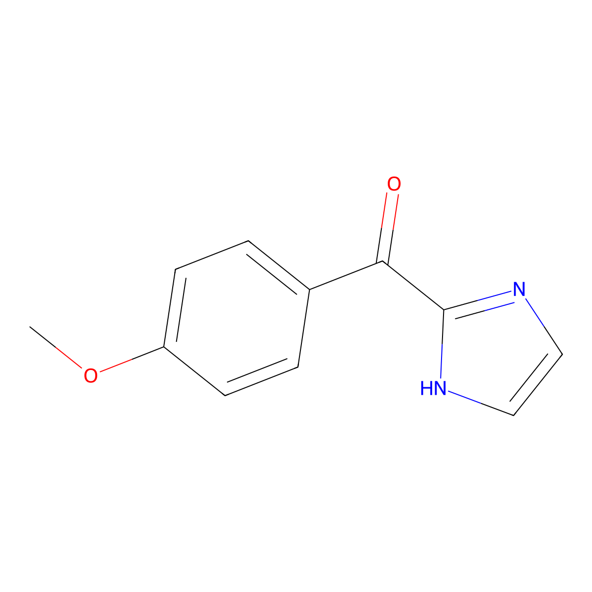 (1H-imidazol-2-yl)(4-methoxyphenyl)methanone molecular structure, CAS 68090-12-0