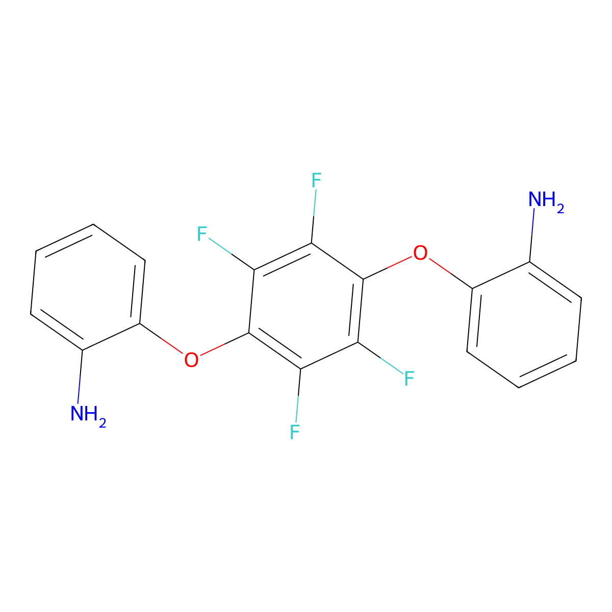 2-[4-(2-Aminophenoxy)-2,3,5,6-tetrafluorophenoxy]aniline molecular structure, CAS 68090-59-5