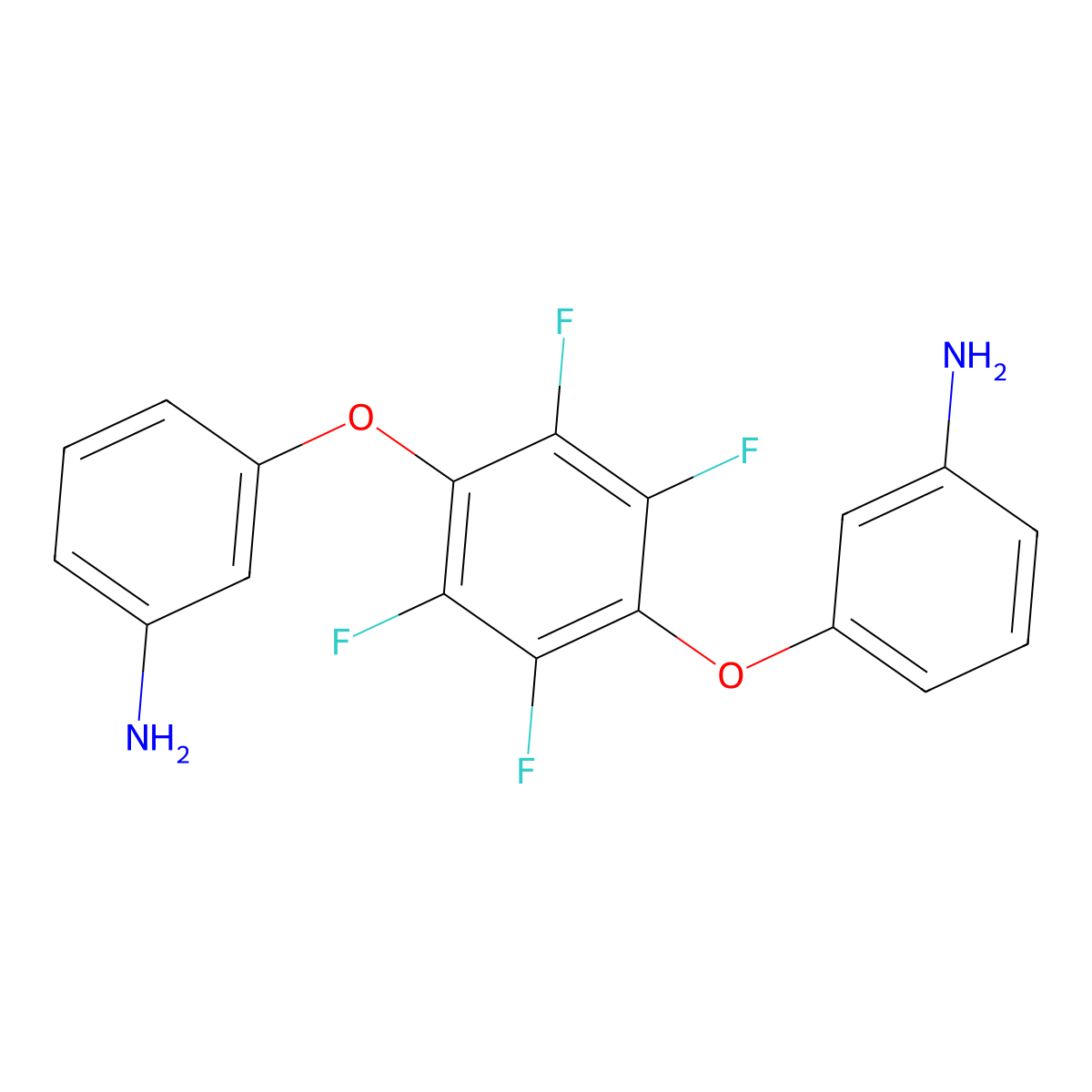 3-[4-(3-Aminophenoxy)-2,3,5,6-tetrafluorophenoxy]aniline molecular structure, CAS 68090-60-8