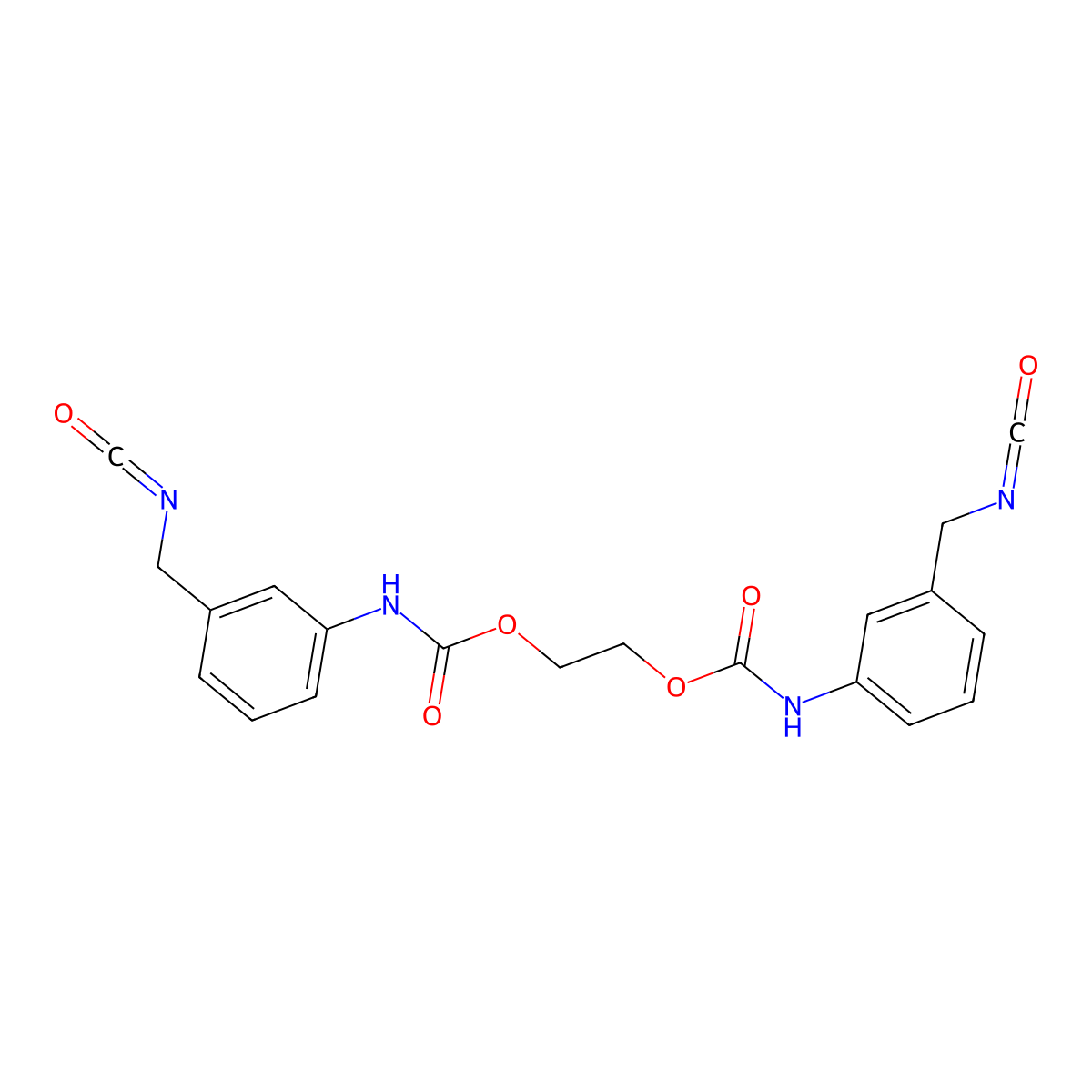 Carbamic acid, N-(3-isocyanatomethylphenyl)-, C,C'-(1,2-ethanediyl) ester molecular structure, CAS 68092-73-9
