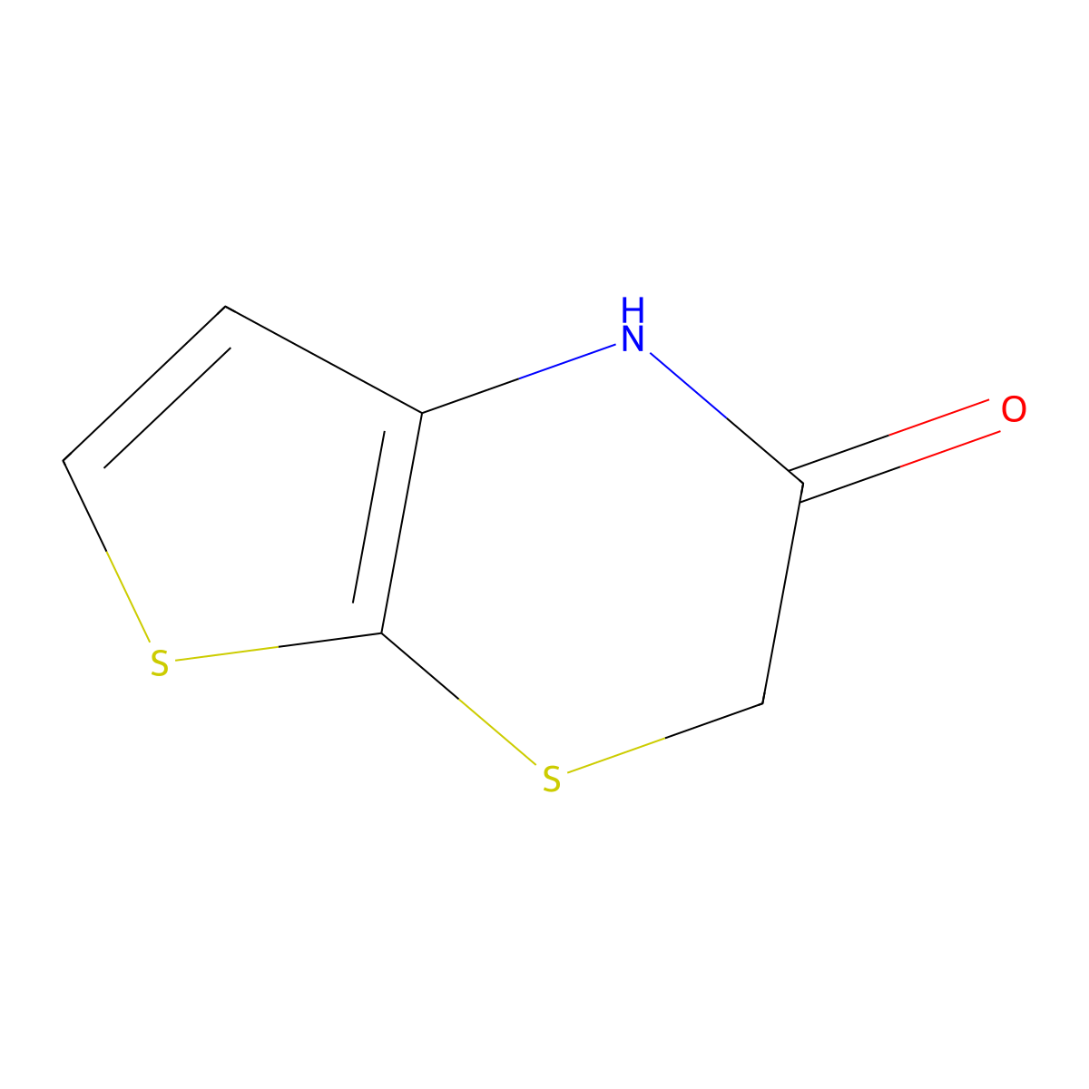 1H,2H,3H-thieno[2,3-b][1,4]thiazin-2-one molecular structure, CAS 68094-33-7