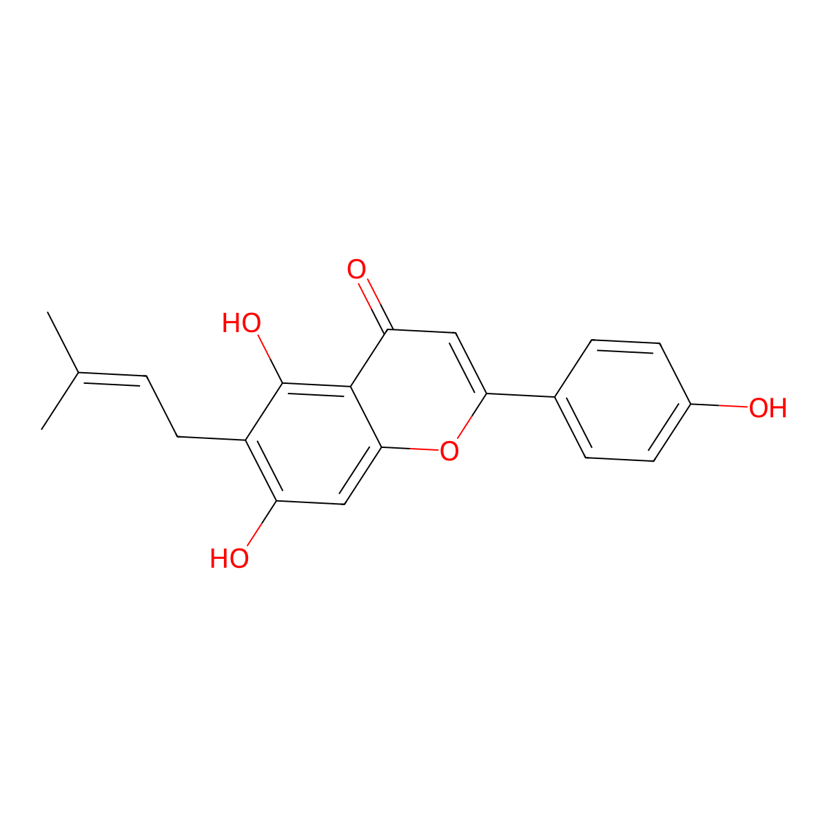 6-Prenylapigenin molecular structure, CAS 68097-13-2