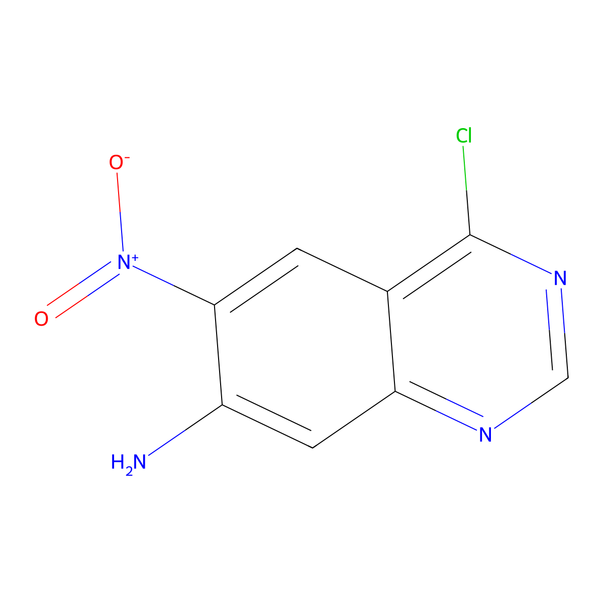 4-Chloro-6-nitroquinazolin-7-amine molecular structure, CAS 680972-68-3