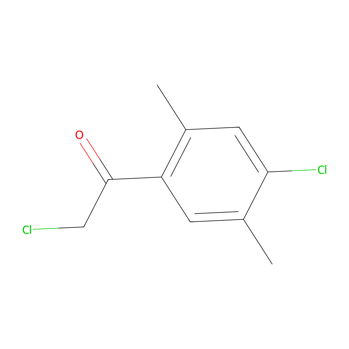 Ethanone, 2-chloro-1-(4-chloro-2,5-dimethylphenyl)- molecular structure, CAS 680973-07-3