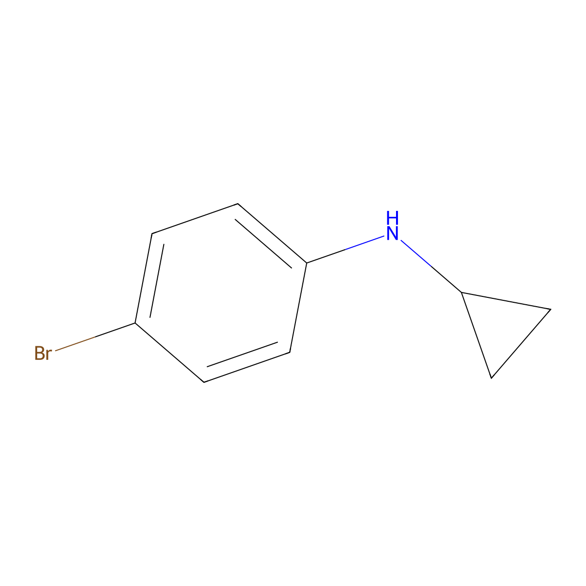 4-bromo-N-cyclopropylaniline molecular structure, CAS 680983-45-3