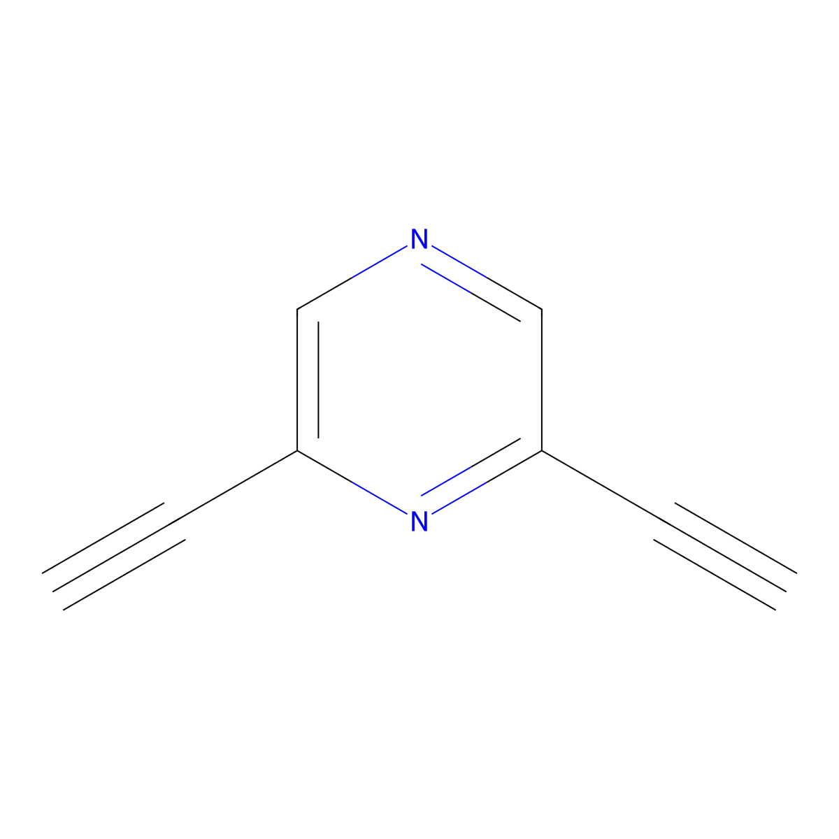 2,6-Diethynylpyrazine molecular structure, CAS 680988-08-3