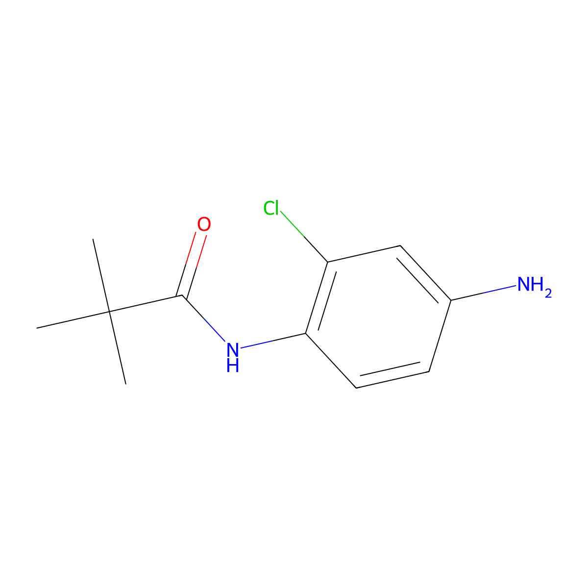 N-(4-amino-2-chlorophenyl)-2,2-dimethylpropanamide molecular structure, CAS 680989-90-6