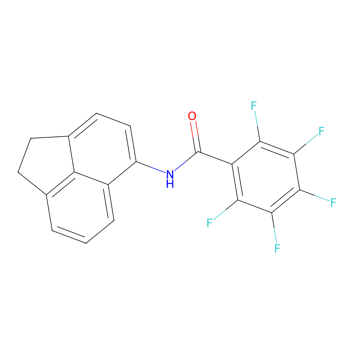 N-(1,2-dihydroacenaphthylen-5-yl)-2,3,4,5,6-pentafluorobenzamide molecular structure, CAS 680989-91-7