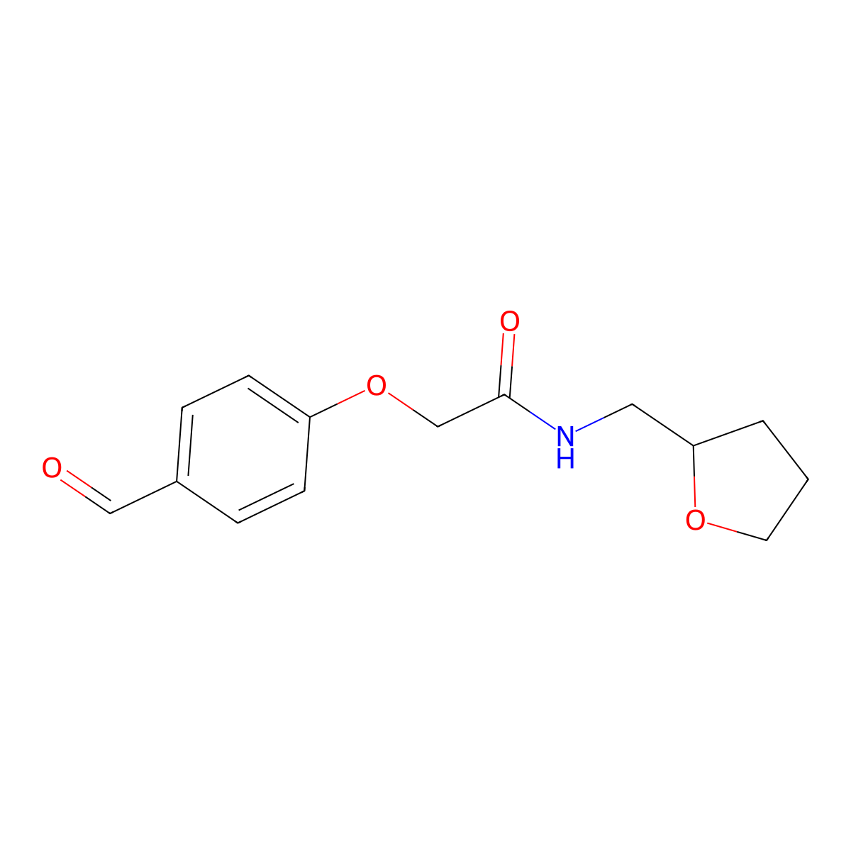 2-(4-Formyl-phenoxy)-N-(tetrahydro-furan-2-ylmethyl)-acetamide molecular structure, CAS 680992-22-7