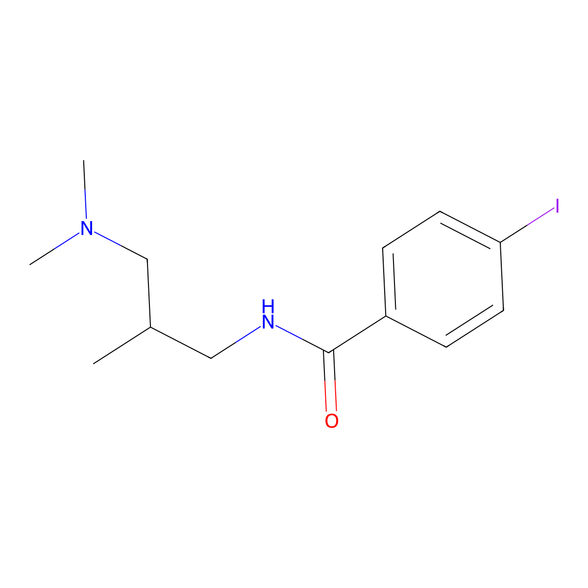 N-[3-(dimethylamino)-2-methylpropyl]-4-iodobenzamide molecular structure, CAS 680995-65-7