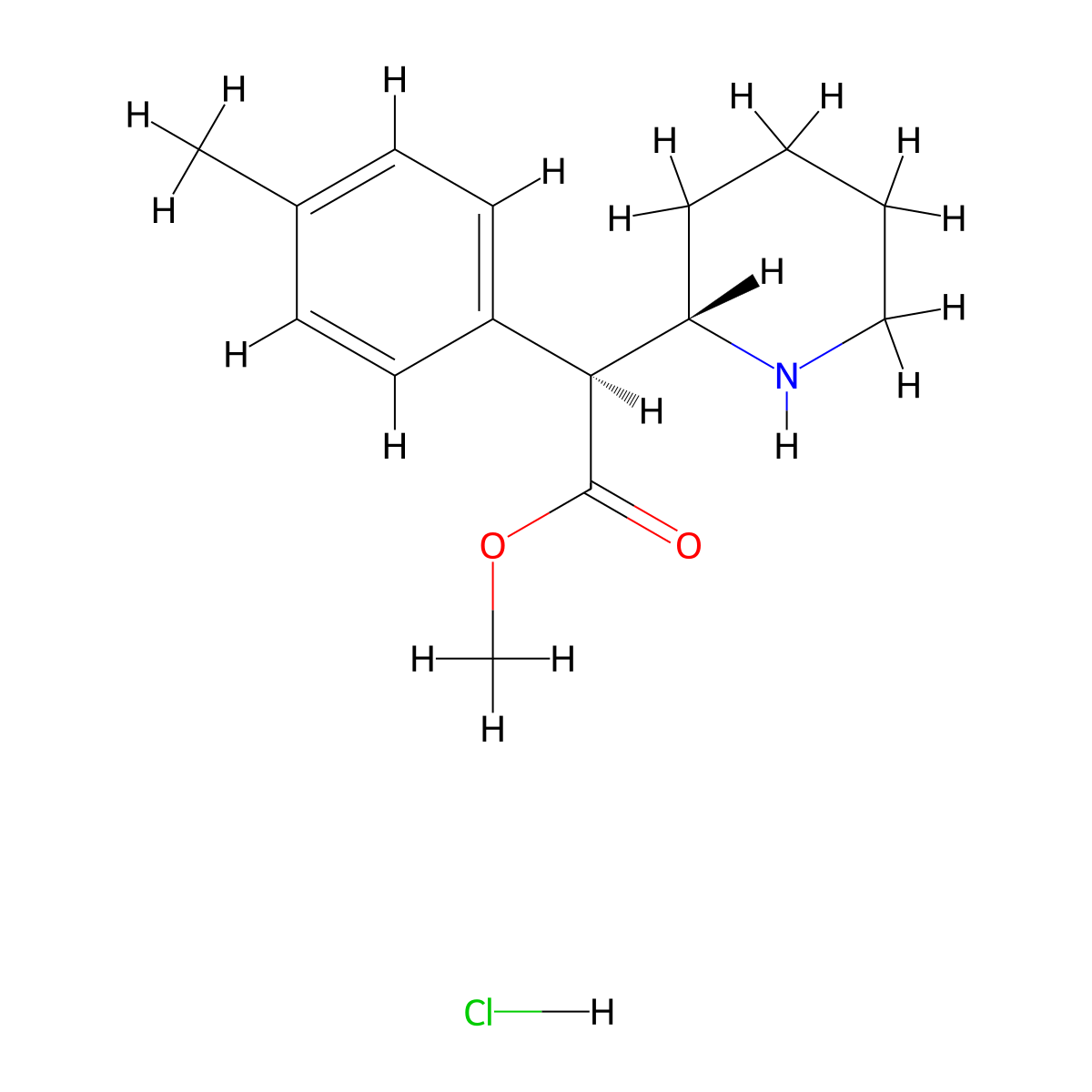 (+/-)-threo-4-Methylmethylphenidate (hydrochloride) molecular structure, CAS 680996-70-7