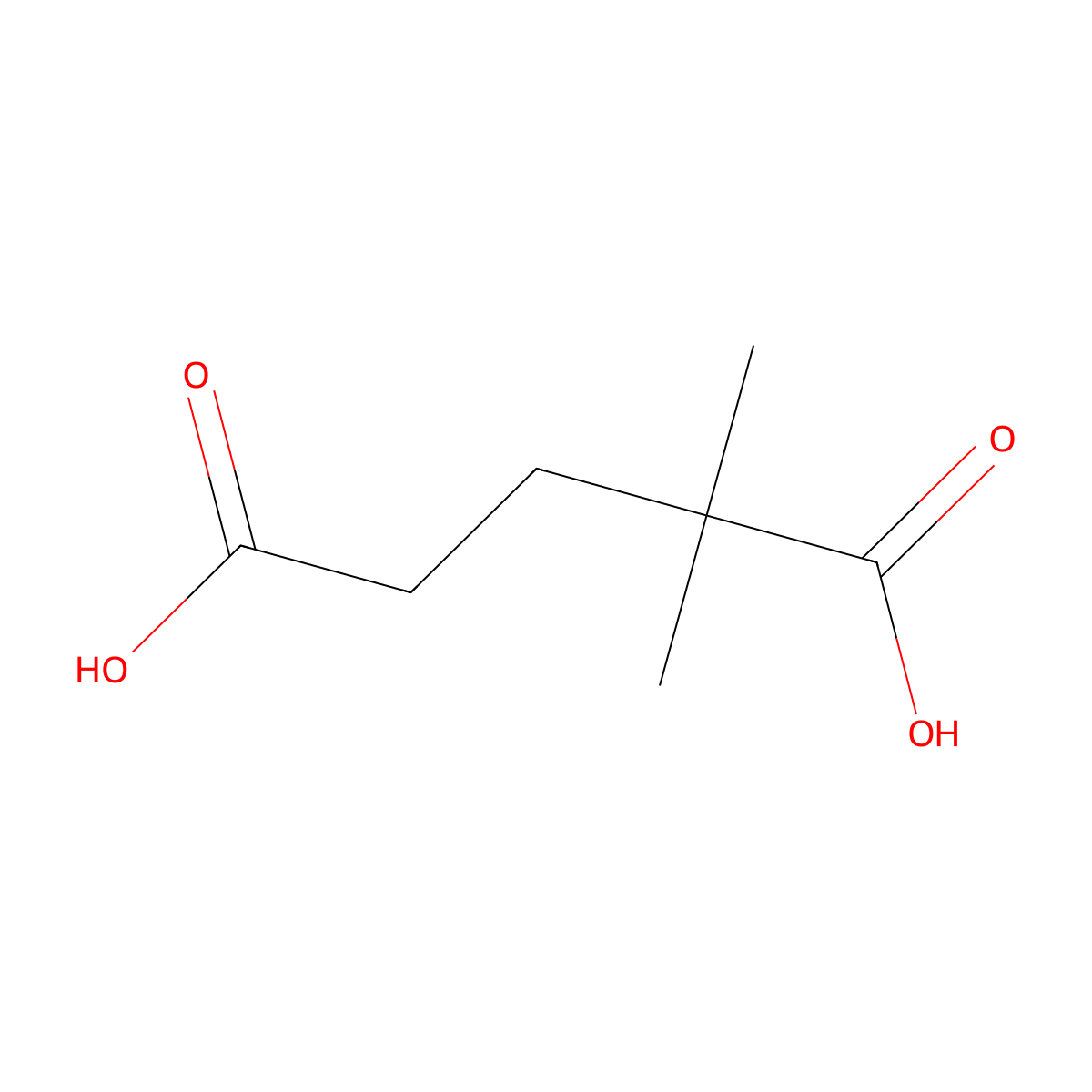 2,2-Dimethylglutaric acid molecular structure, CAS 681-57-2