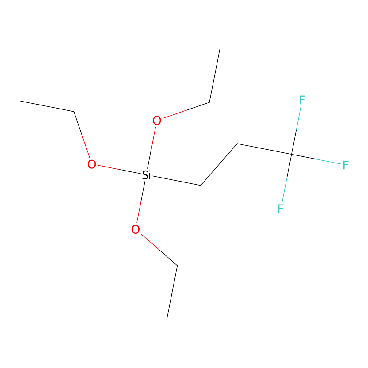 Triethoxy(3,3,3-trifluoropropyl)silane molecular structure, CAS 681-97-0