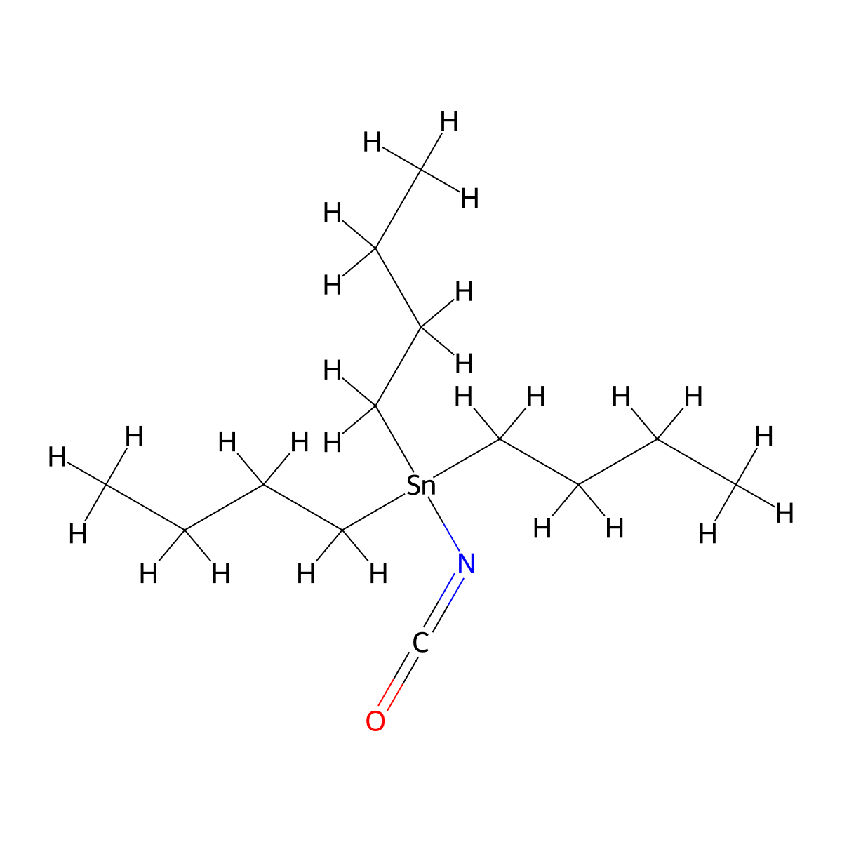 Stannane, (isocyanato)tributyl- molecular structure, CAS 681-99-2