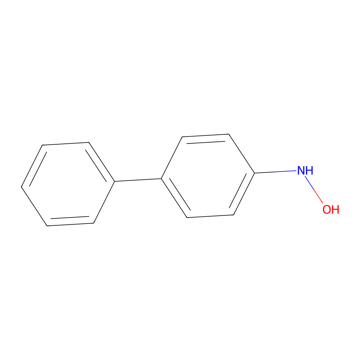 N-hydroxy-4-aminobiphenyl molecular structure, CAS 6810-26-0