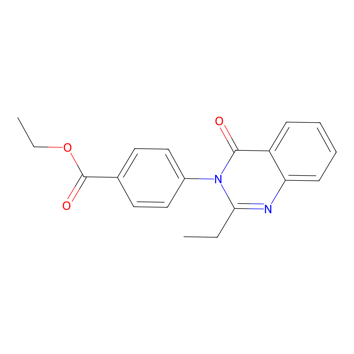 Ethyl 4-(2-ethyl-4-oxoquinazolin-3-yl)benzoate molecular structure, CAS 68100-68-5