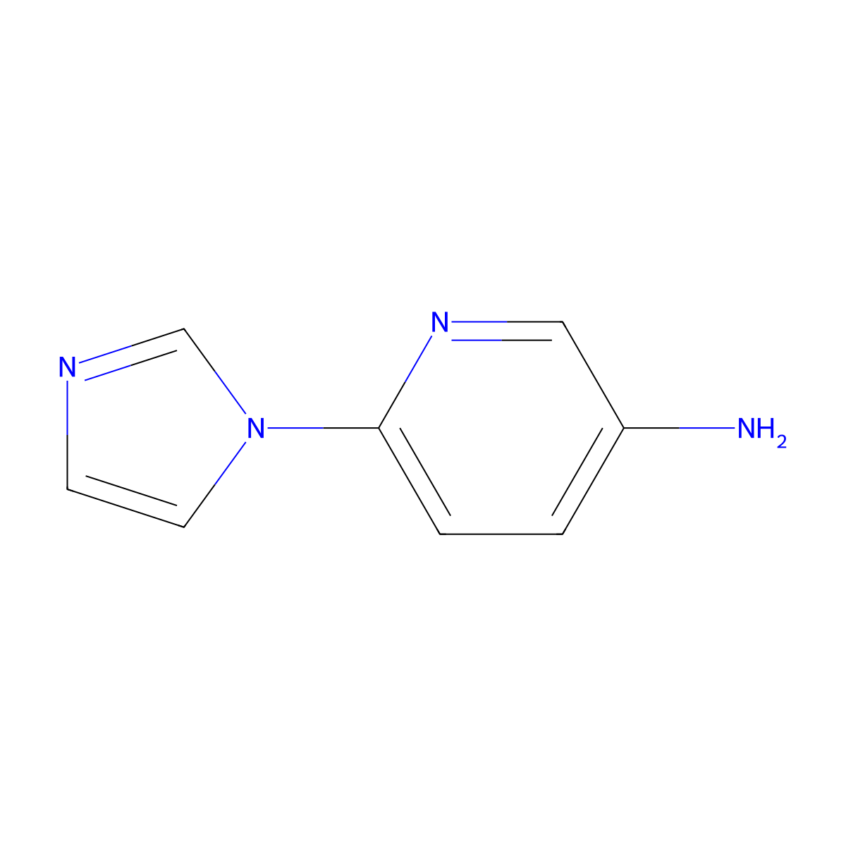 6-(1H-imidazol-1-yl)pyridin-3-amine molecular structure, CAS 681004-51-3