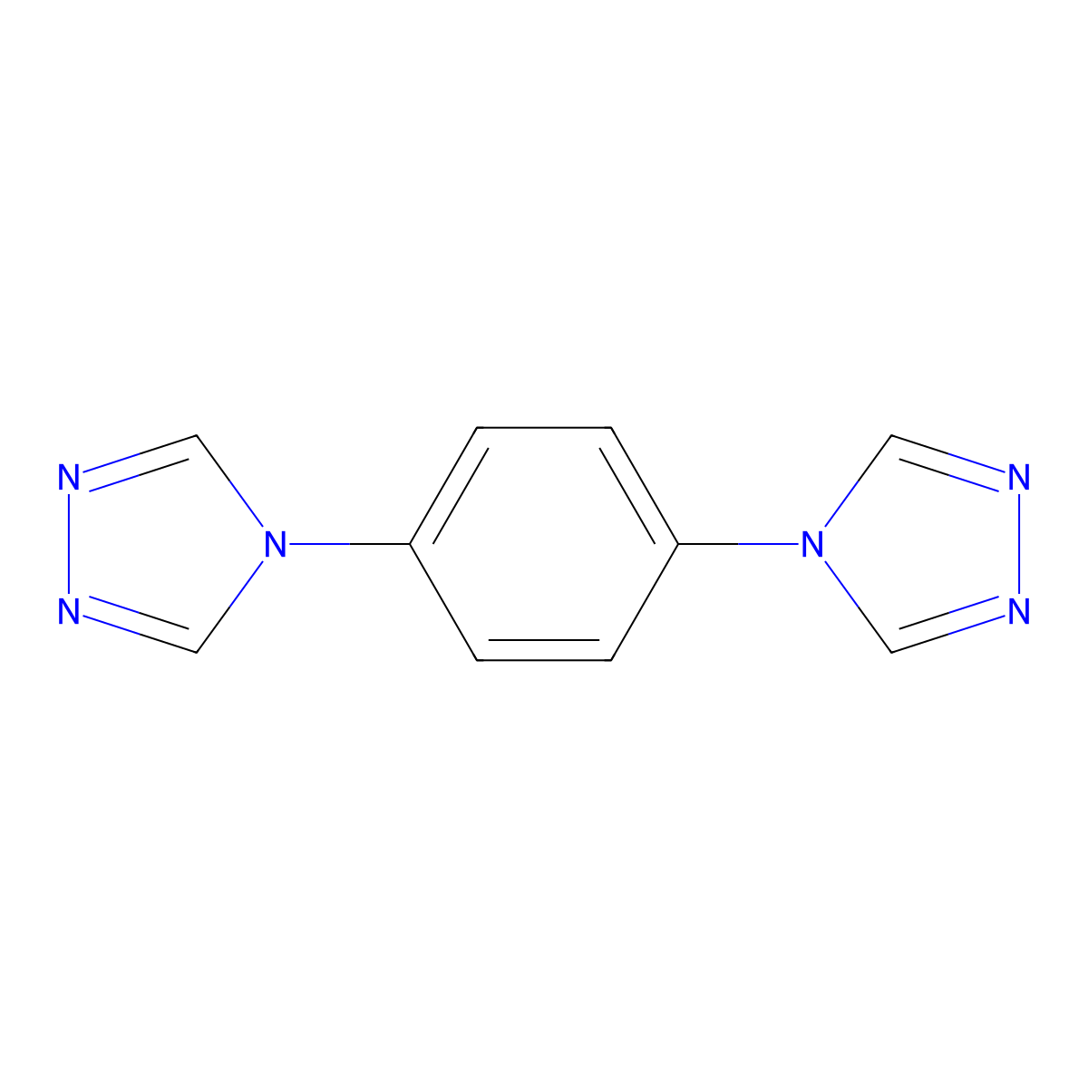 1,4-di(4H-1,2,4-triazol-4-yl)benzene molecular structure, CAS 681004-60-4