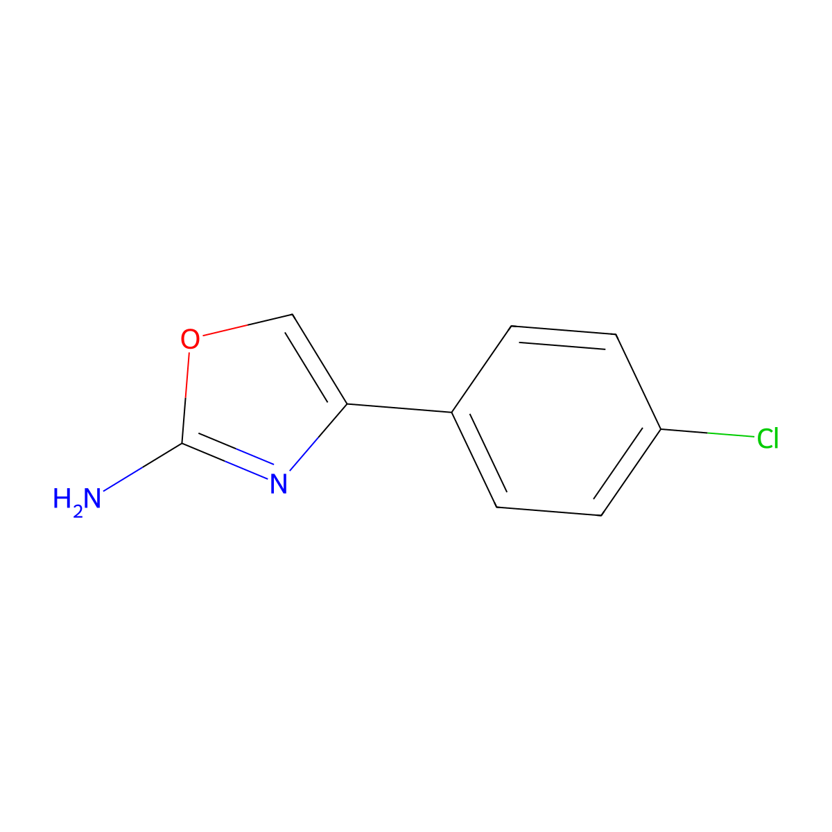 4-(4-Chlorophenyl)-1,3-oxazol-2-amine molecular structure, CAS 68101-25-7