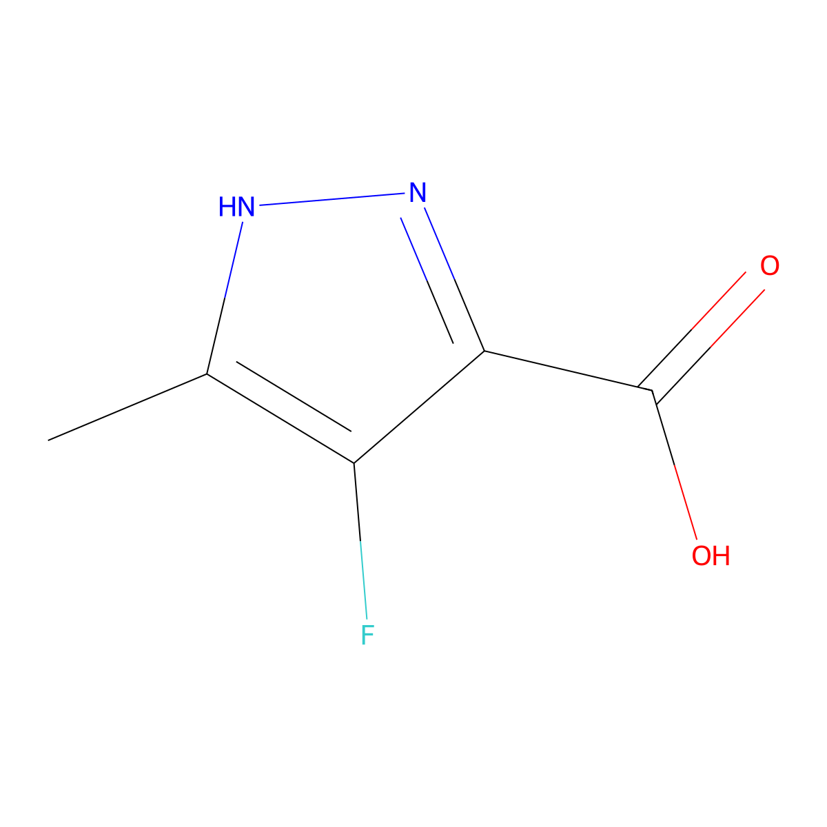 4-fluoro-5-methyl-1H-pyrazole-3-carboxylic acid molecular structure, CAS 681034-58-2