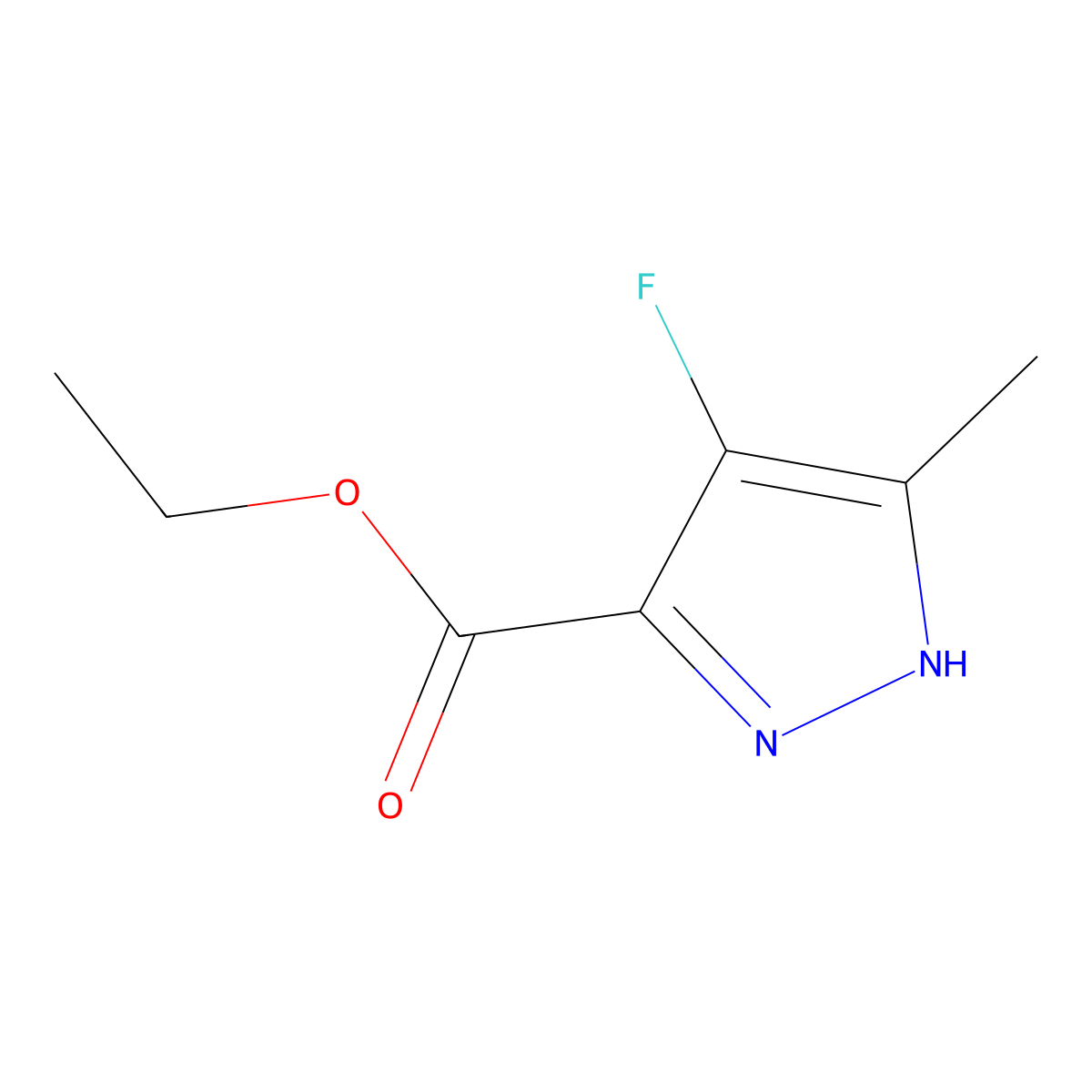 ethyl 4-fluoro-5-methyl-1H-pyrazole-3-carboxylate molecular structure, CAS 681034-80-0