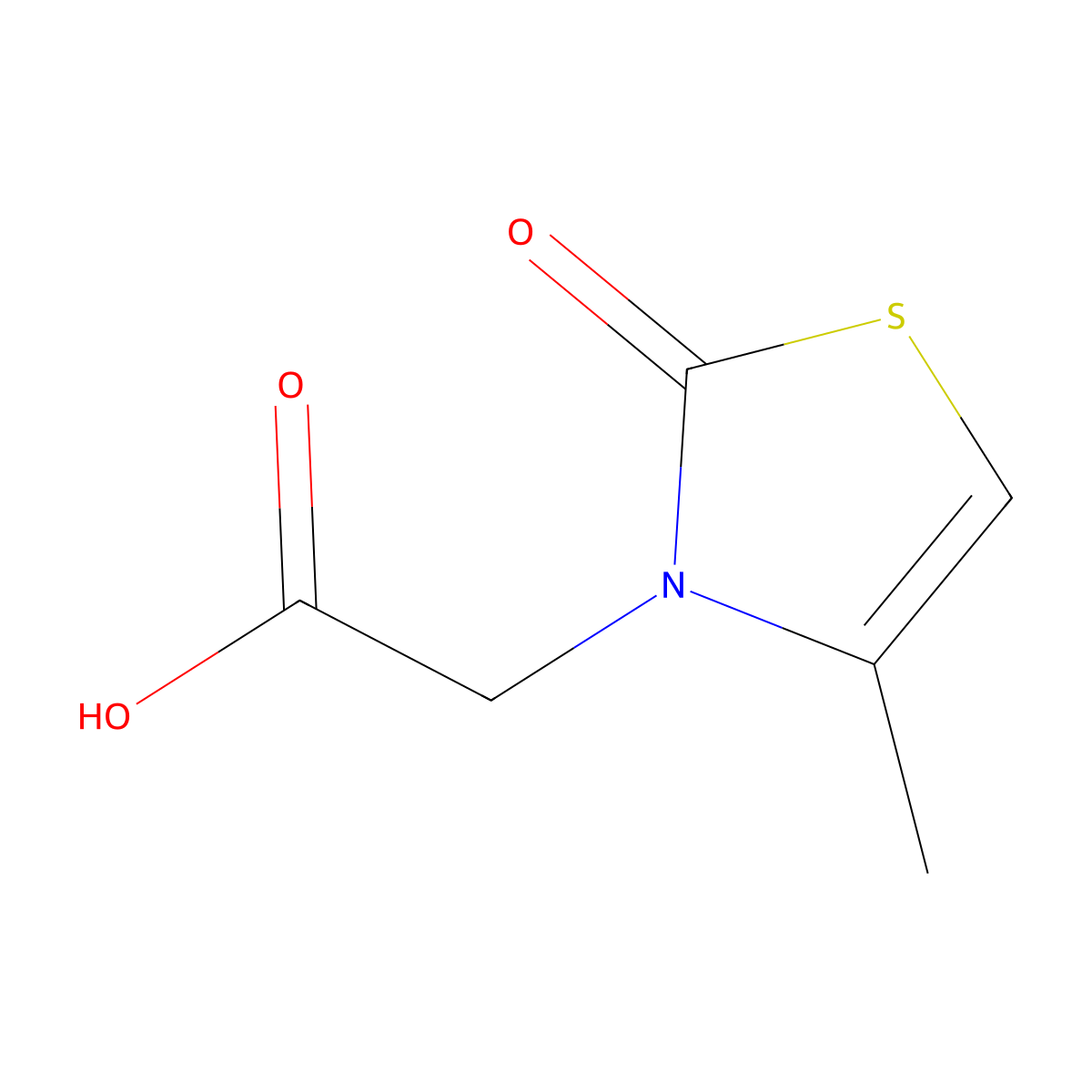 2-(4-Methyl-2-oxo-2,3-dihydro-1,3-thiazol-3-yl)acetic acid molecular structure, CAS 68104-03-0