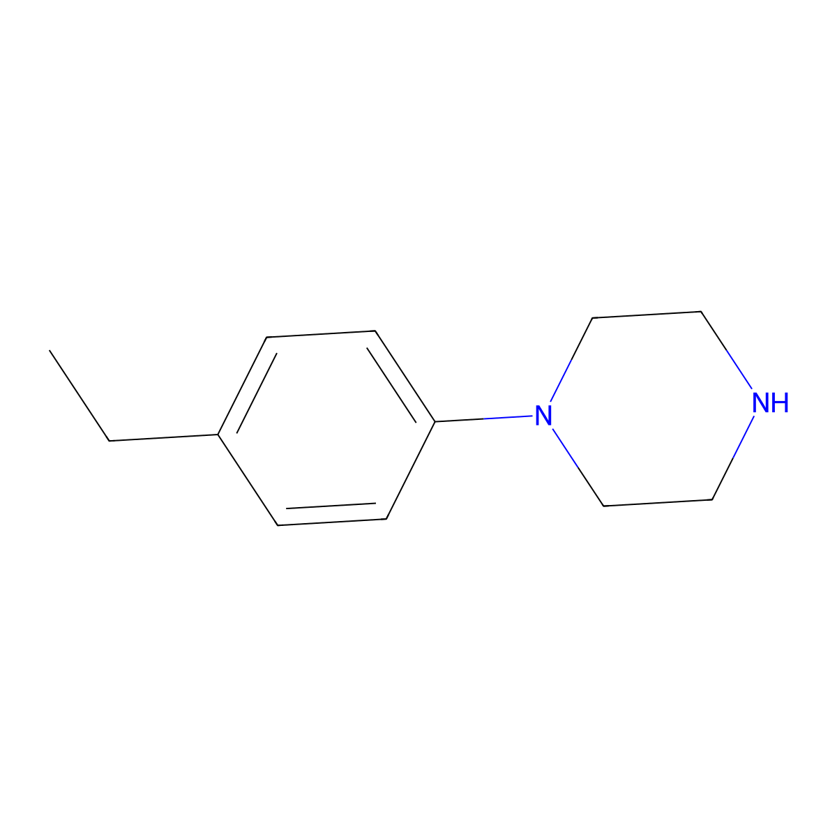 1-(4-Ethylphenyl)piperazine molecular structure, CAS 68104-58-5