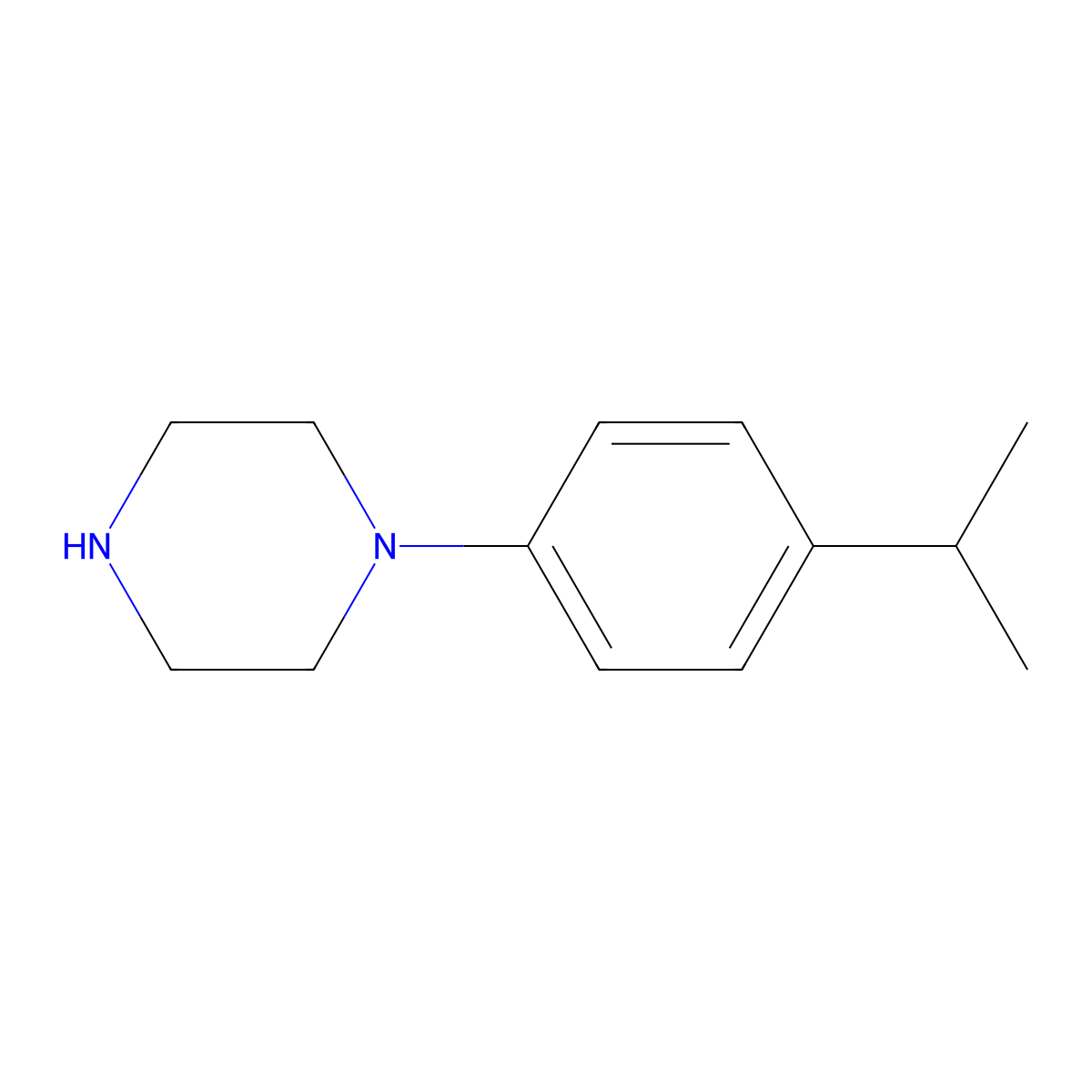 1-(4-Isopropylphenyl)piperazine molecular structure, CAS 68104-59-6