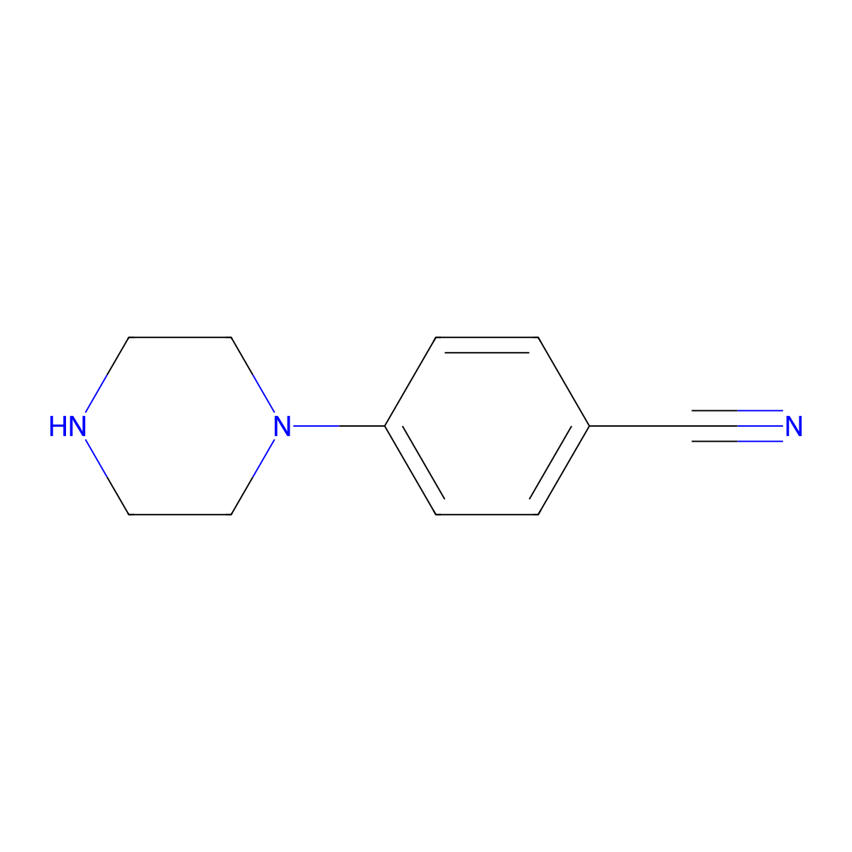 4-(Piperazin-1-yl)benzonitrile molecular structure, CAS 68104-63-2
