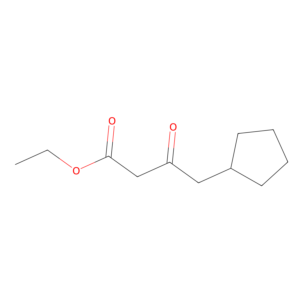 Ethyl 4-cyclopentyl-3-oxobutanoate molecular structure, CAS 68104-99-4