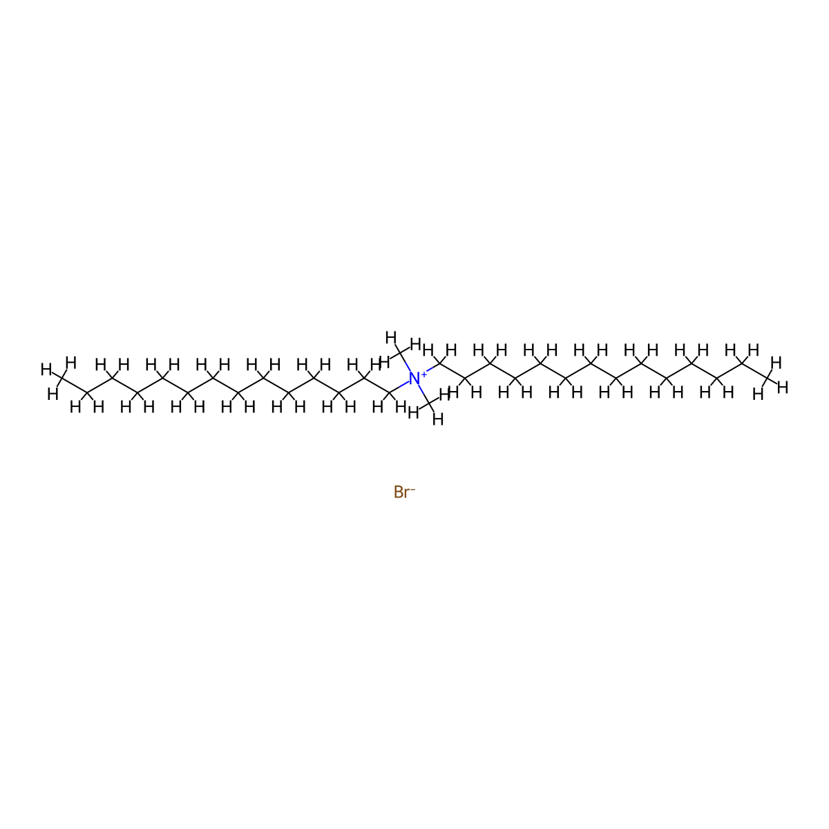 Dimethylditetradecylammonium molecular structure, CAS 68105-02-2
