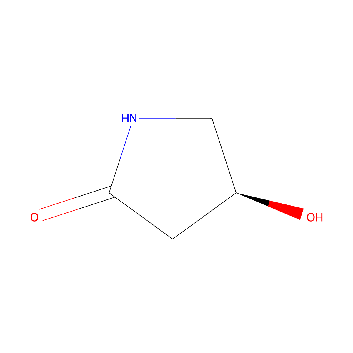 2-Pyrrolidinone, 4-hydroxy-, (4S)- molecular structure, CAS 68108-18-9