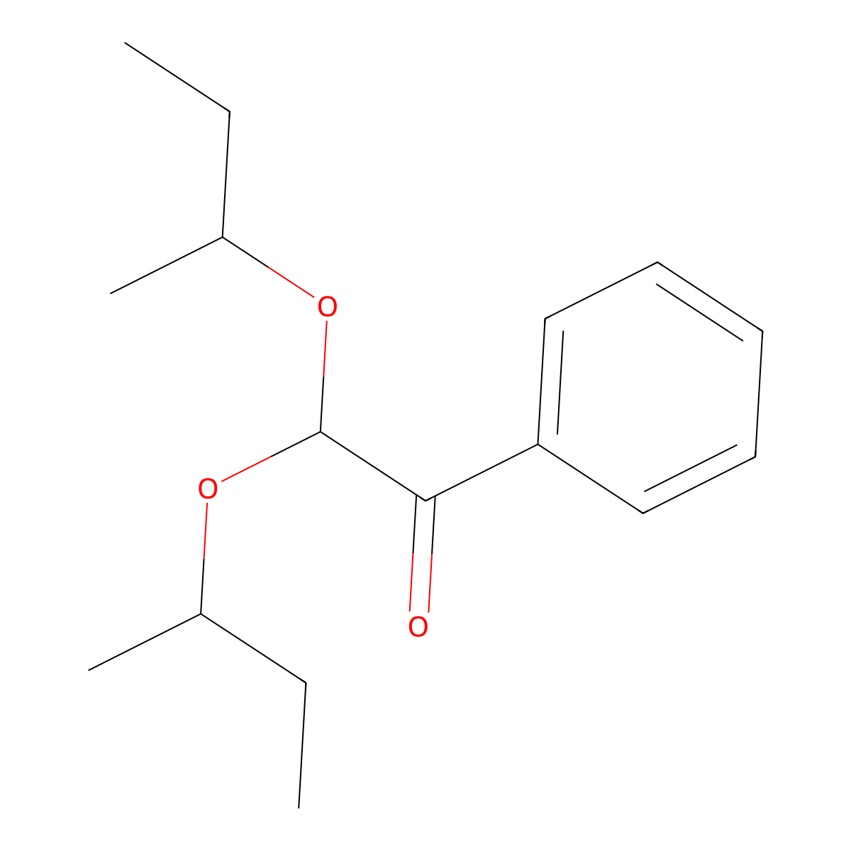 2,2-Di-sec-butoxyacetophenone molecular structure, CAS 68109-57-9