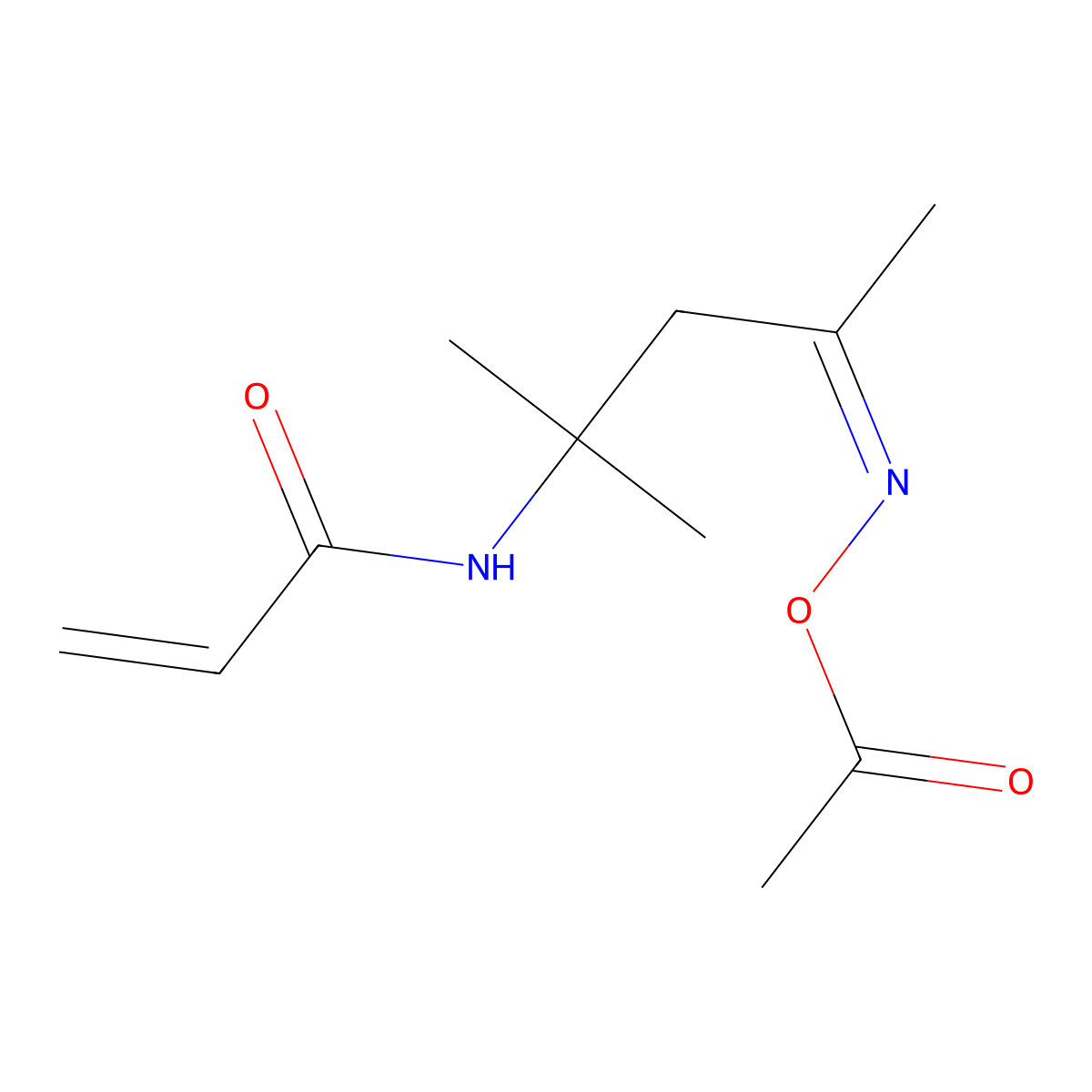 [[4-Methyl-4-(prop-2-enoylamino)pentan-2-ylidene]amino] acetate molecular structure, CAS 68109-74-0