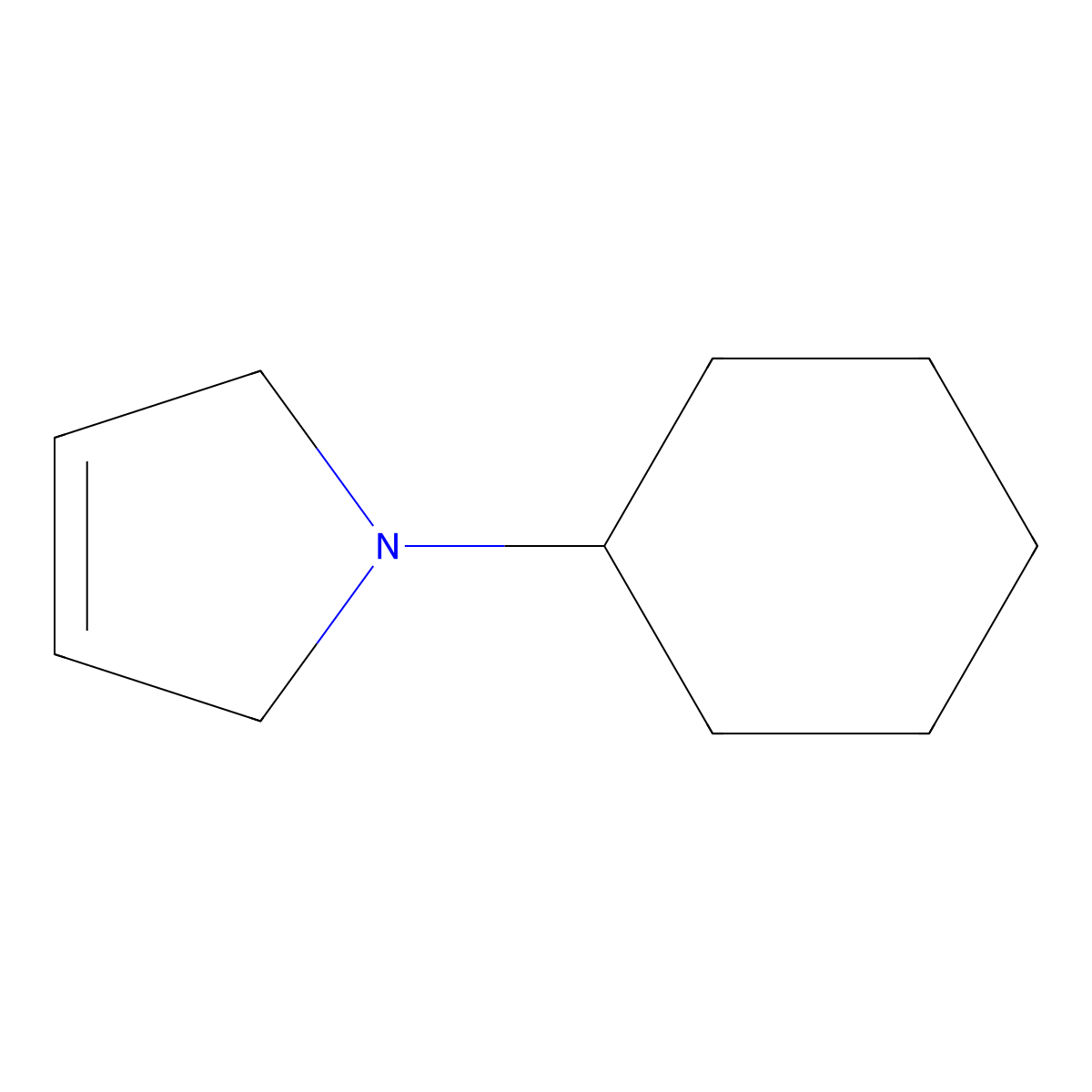 1H-Pyrrole, 1-cyclohexyl-2,5-dihydro- molecular structure, CAS 68109-75-1