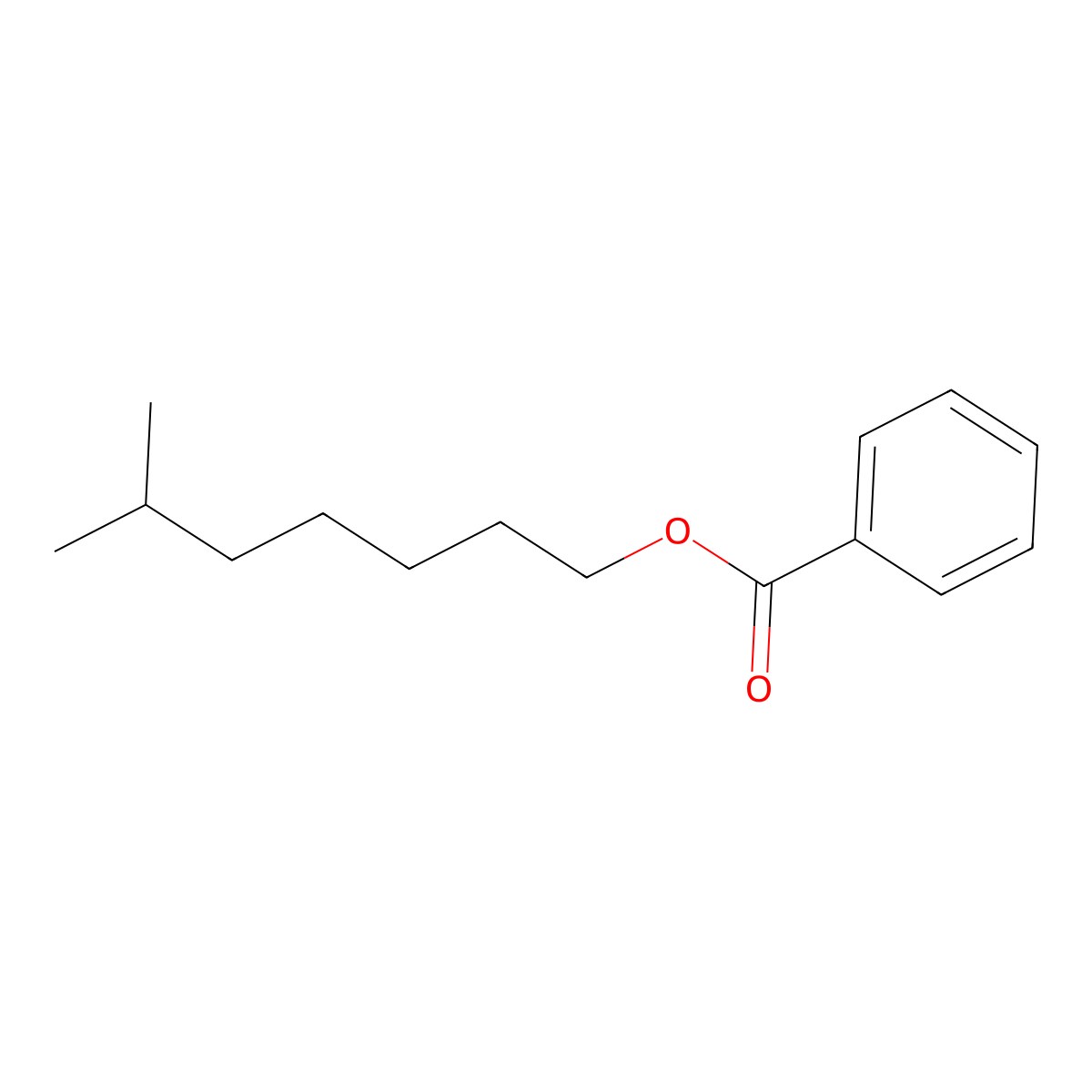 6-Methylheptyl benzoate molecular structure, CAS 68109-80-8