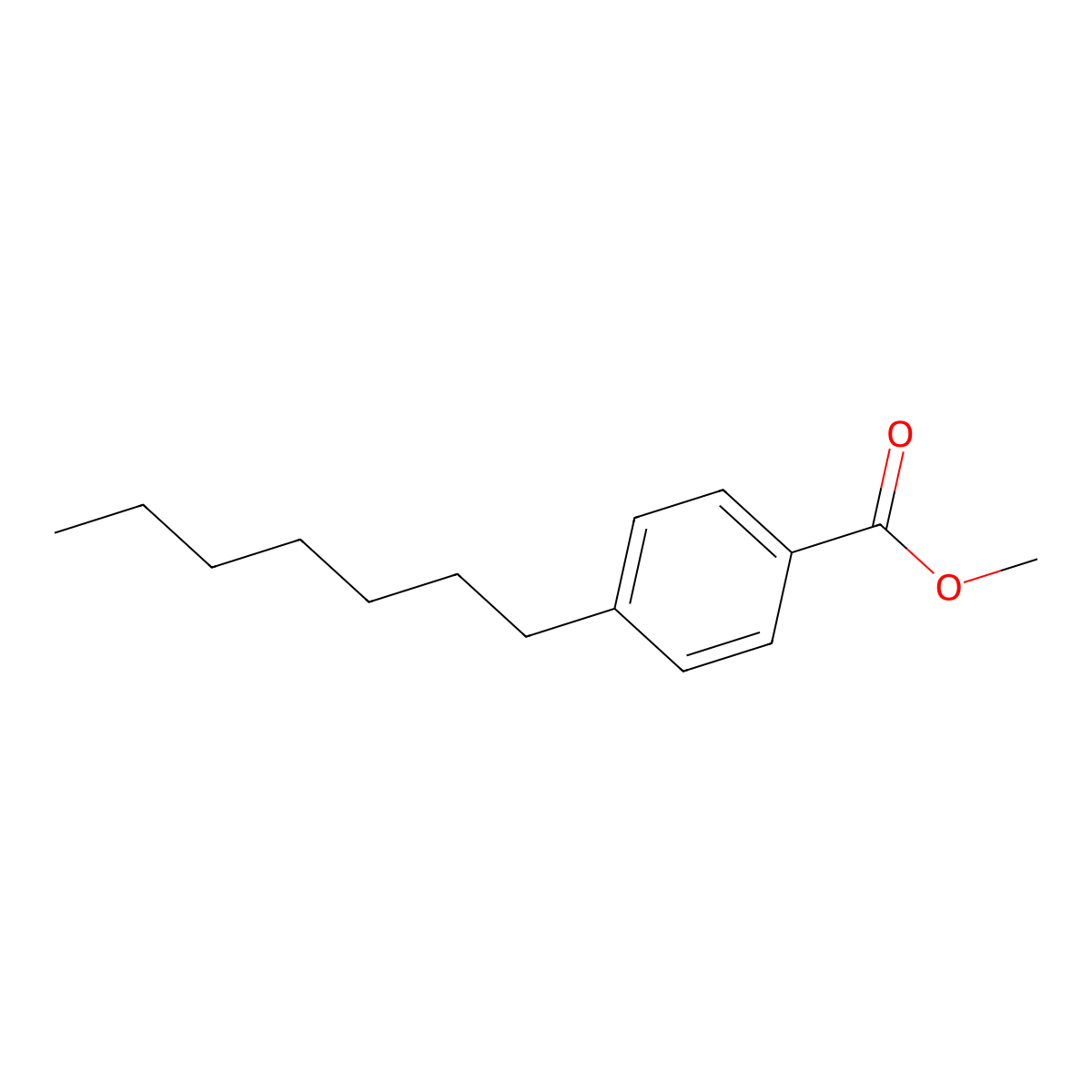 Benzoic acid, 4-heptyl-, methyl ester molecular structure, CAS 68109-90-0