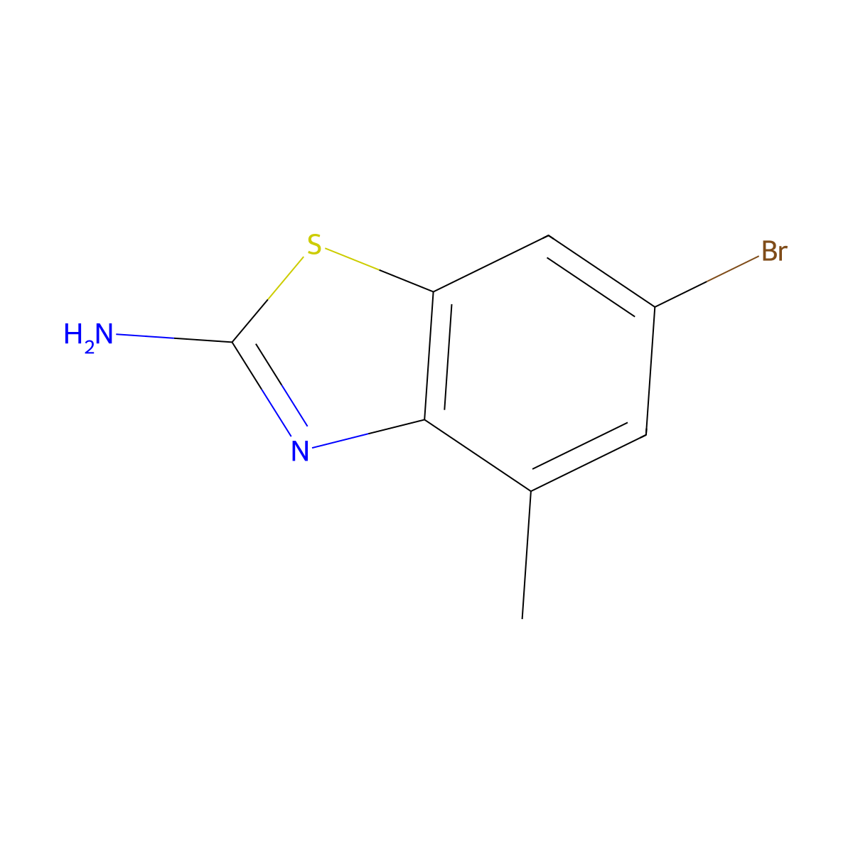 6-Bromo-4-methyl-1,3-benzothiazol-2-amine molecular structure, CAS 681126-45-4