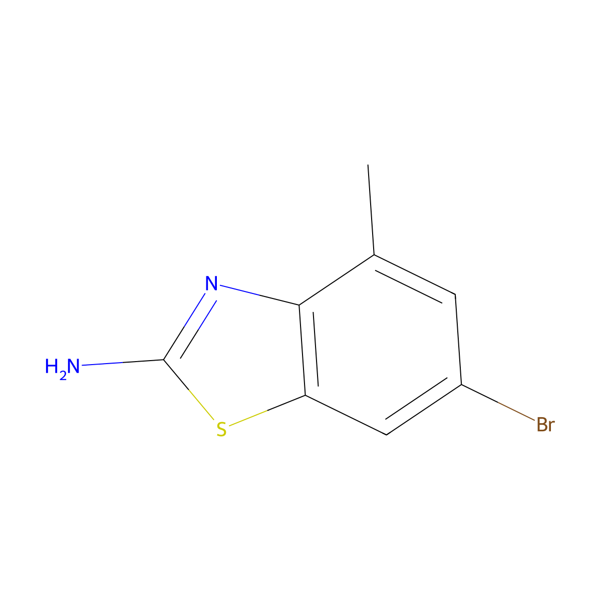 6-Bromo-4-methyl-1,3-benzothiazol-2-amine molecular structure, CAS 681126-45-4