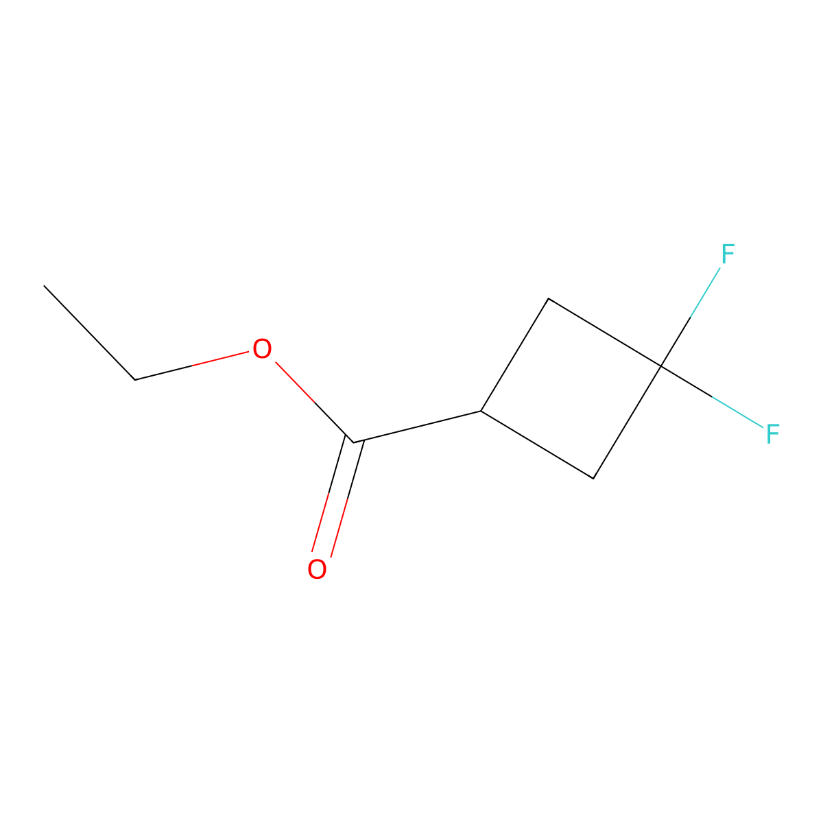 Ethyl 3,3-difluorocyclobutane-1-carboxylate molecular structure, CAS 681128-38-1