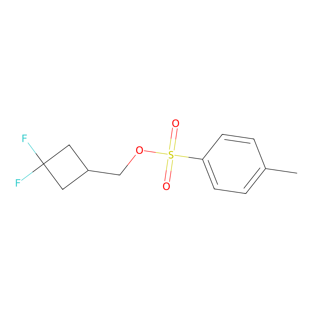 (3,3-Difluorocyclobutyl)methyl 4-methylbenzenesulfonate molecular structure, CAS 681128-40-5