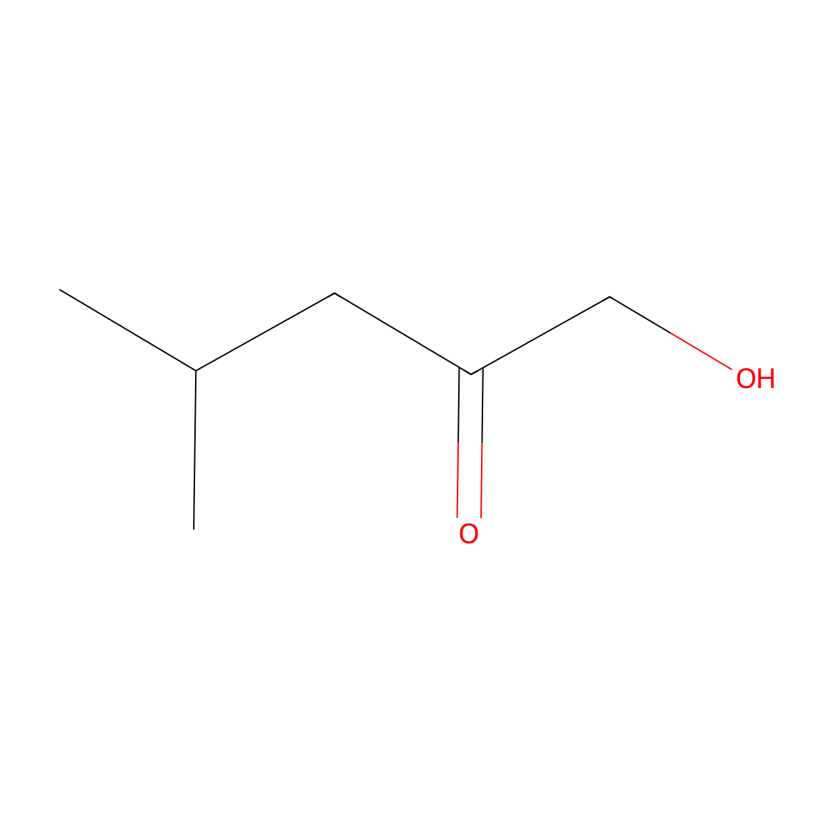 1-Hydroxy-4-methyl-2-pentanone molecular structure, CAS 68113-55-3