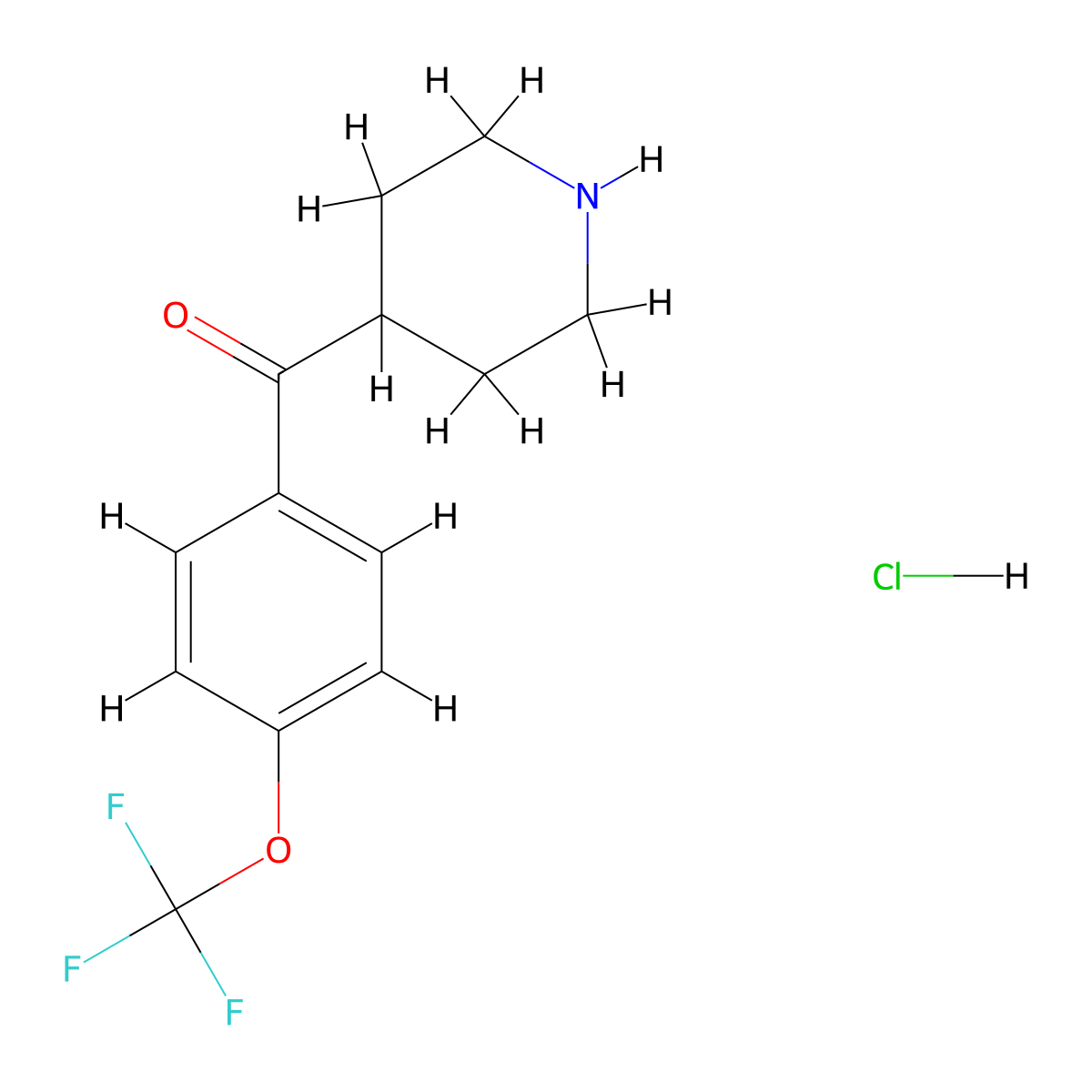 4-(4-Trifluoromethoxybenzoyl)-piperidine hydrochloride molecular structure, CAS 681133-34-6