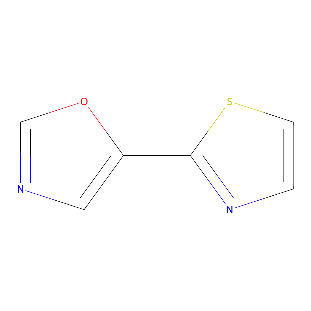 5-(1,3-Thiazol-2-yl)-1,3-oxazole molecular structure, CAS 681135-47-7