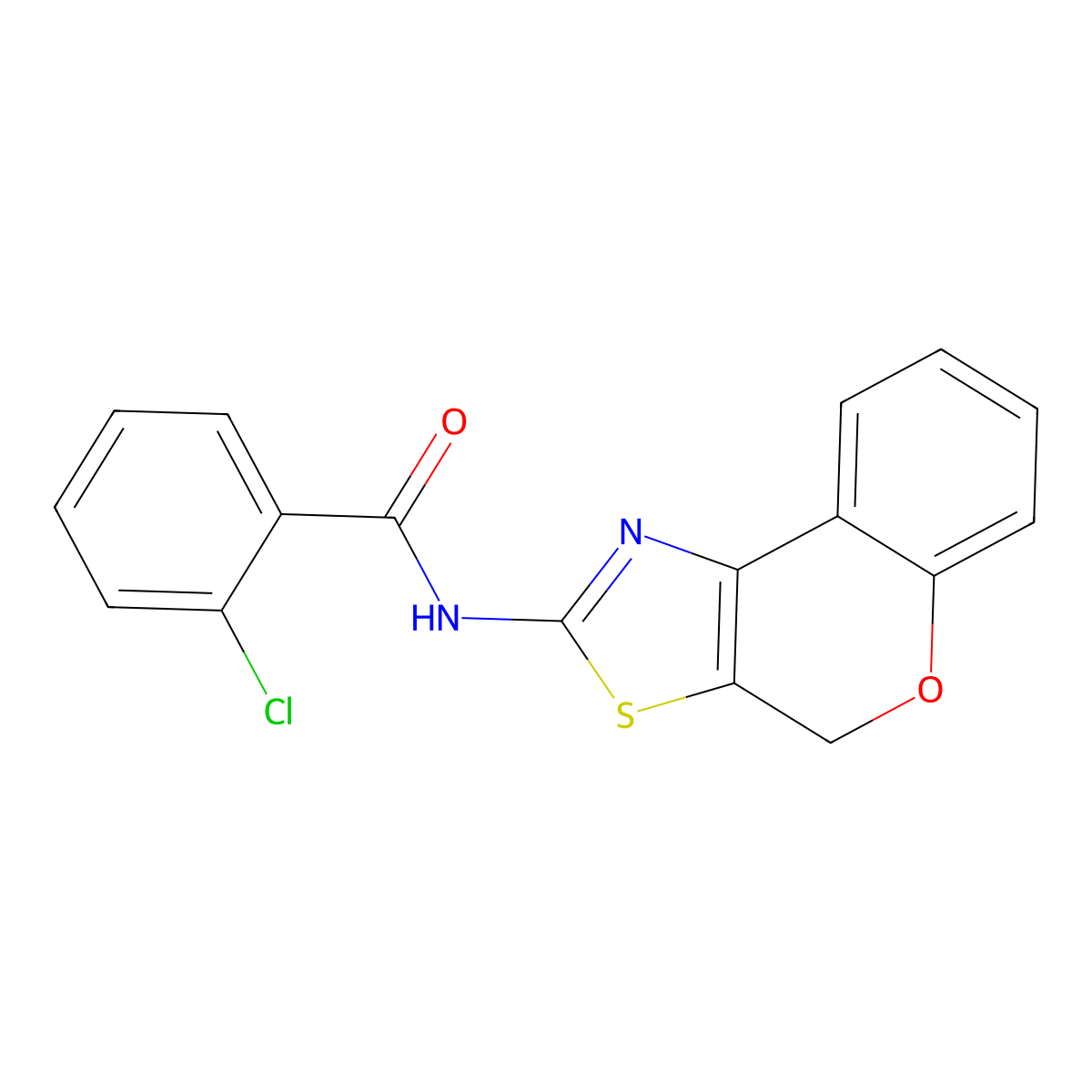 2-chloro-N-(4H-chromeno[4,3-d]thiazol-2-yl)benzamide molecular structure, CAS 681156-47-8