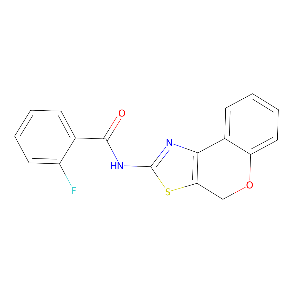 N-(4H-chromeno[4,3-d]thiazol-2-yl)-2-fluorobenzamide molecular structure, CAS 681157-13-1