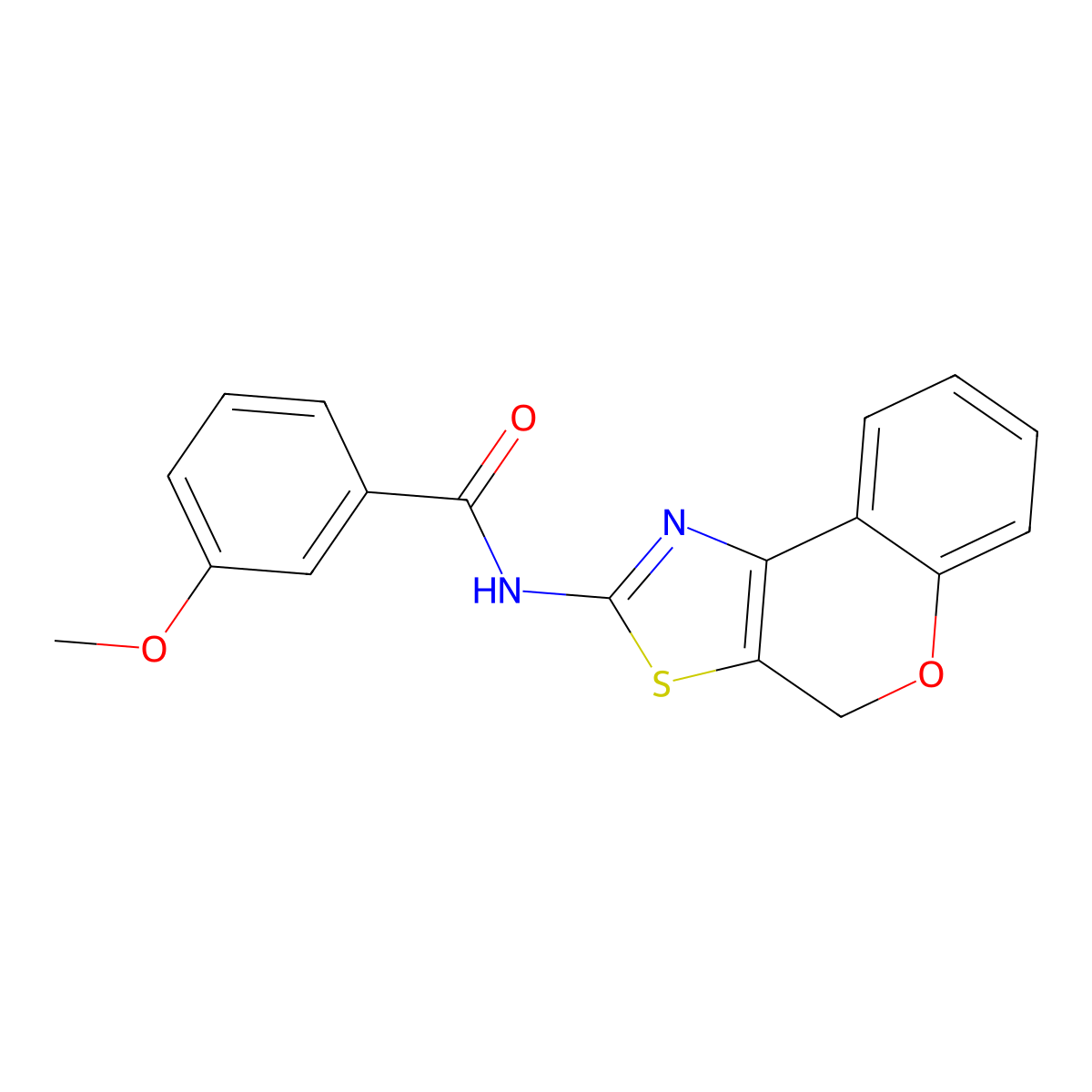 N-(4H-chromeno[4,3-d]thiazol-2-yl)-3-methoxybenzamide molecular structure, CAS 681157-47-1