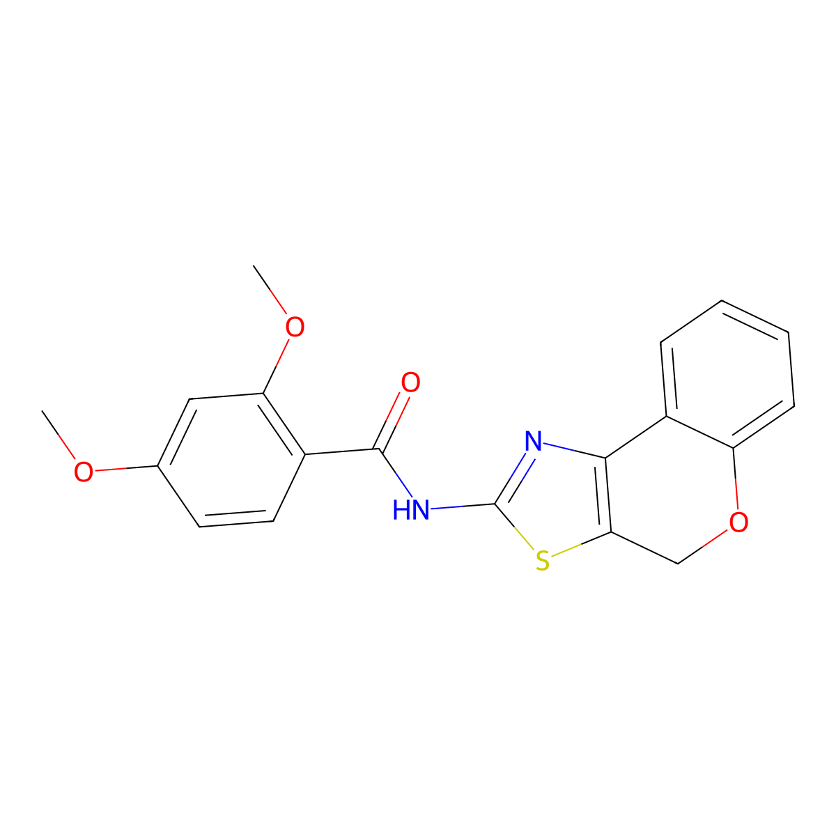 N-(4H-chromeno[4,3-d]thiazol-2-yl)-2,4-dimethoxybenzamide molecular structure, CAS 681157-61-9