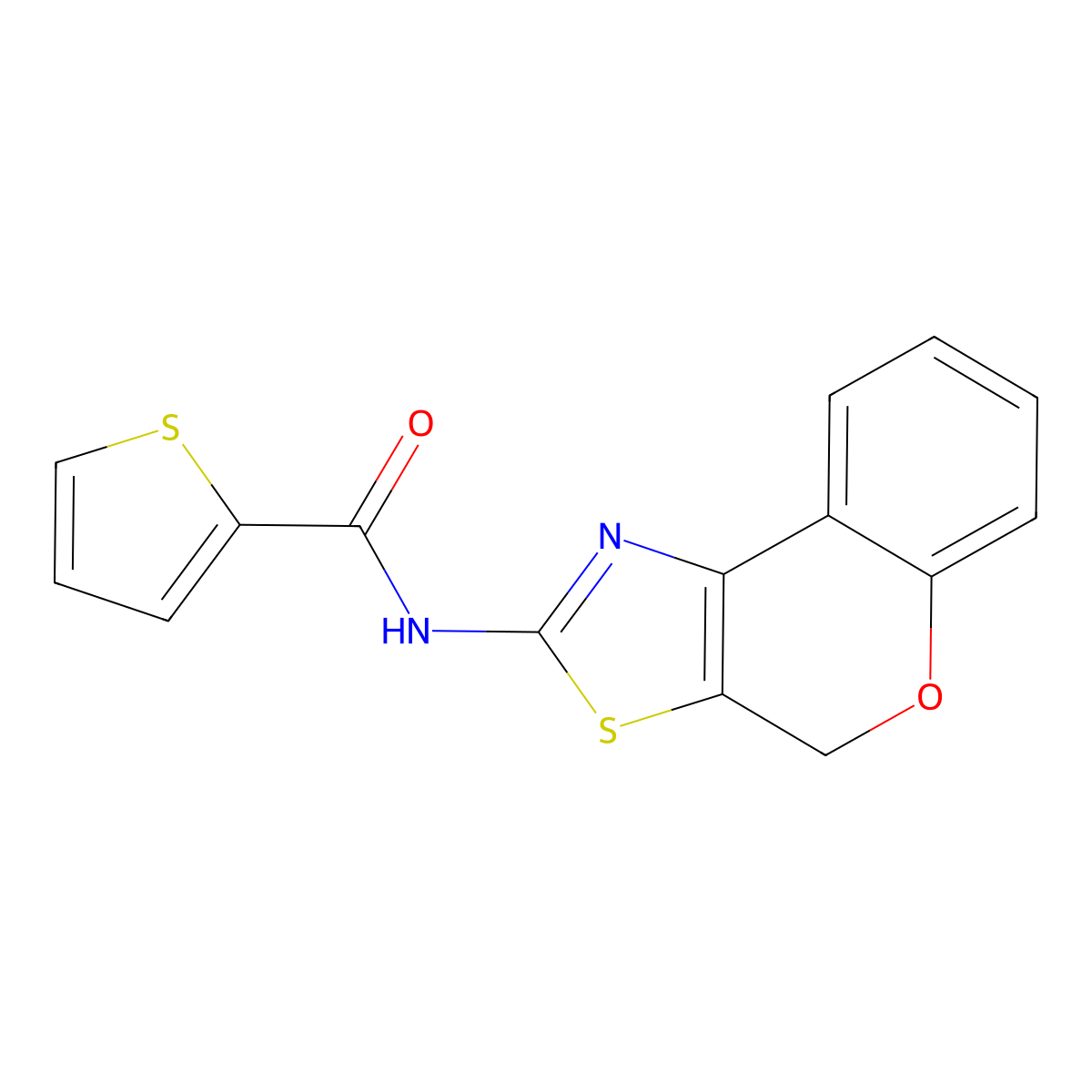 N-(4H-chromeno[4,3-d]thiazol-2-yl)thiophene-2-carboxamide molecular structure, CAS 681157-86-8